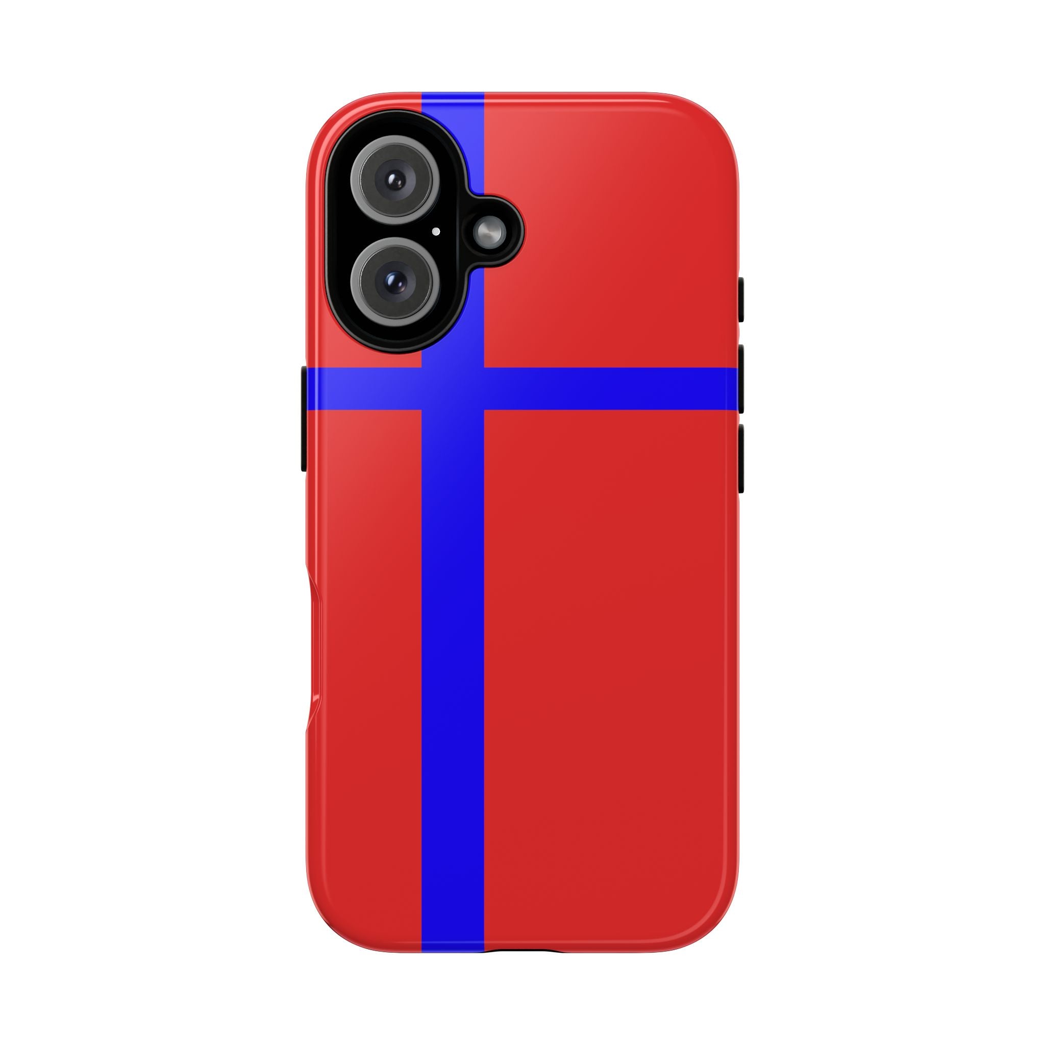 Red & Blue Cross Tough Phone Case — Sleek Protective iPhone Cover