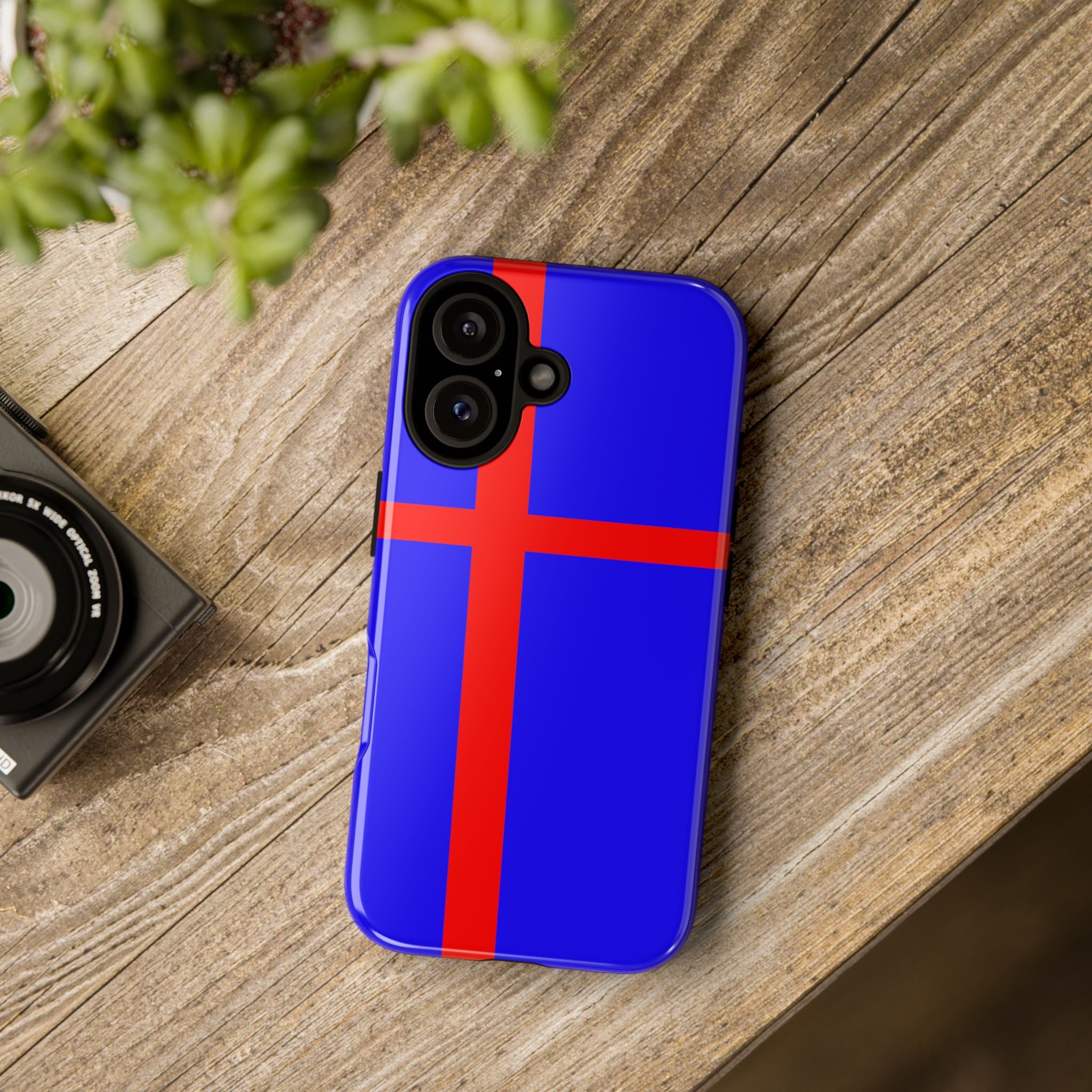 Iceland Flag Tough Phone Case — Blue & Red Nordic Cross Protective Cover