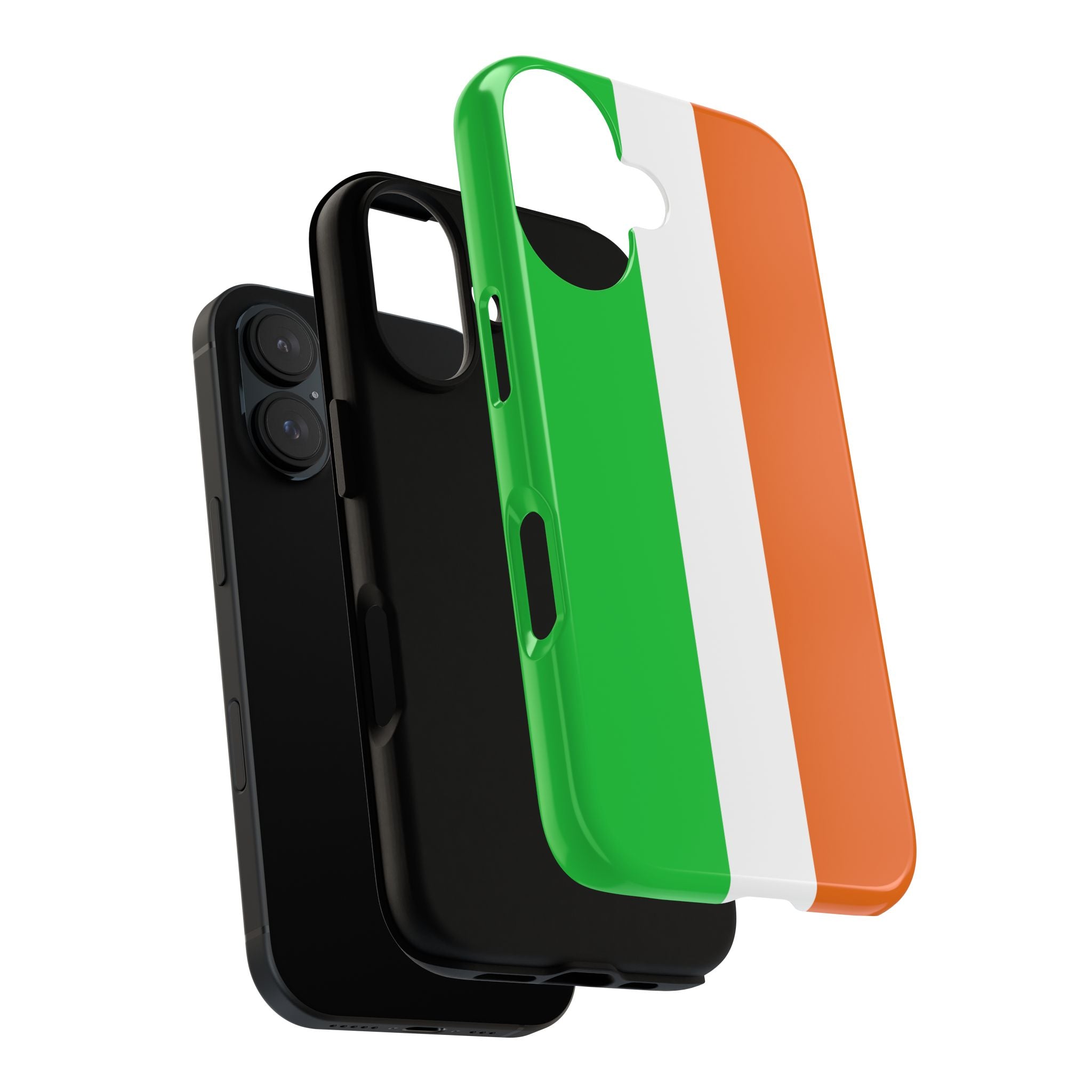 Irish Flag Tough Phone Case — Tricolor Green White Orange Protective Cover