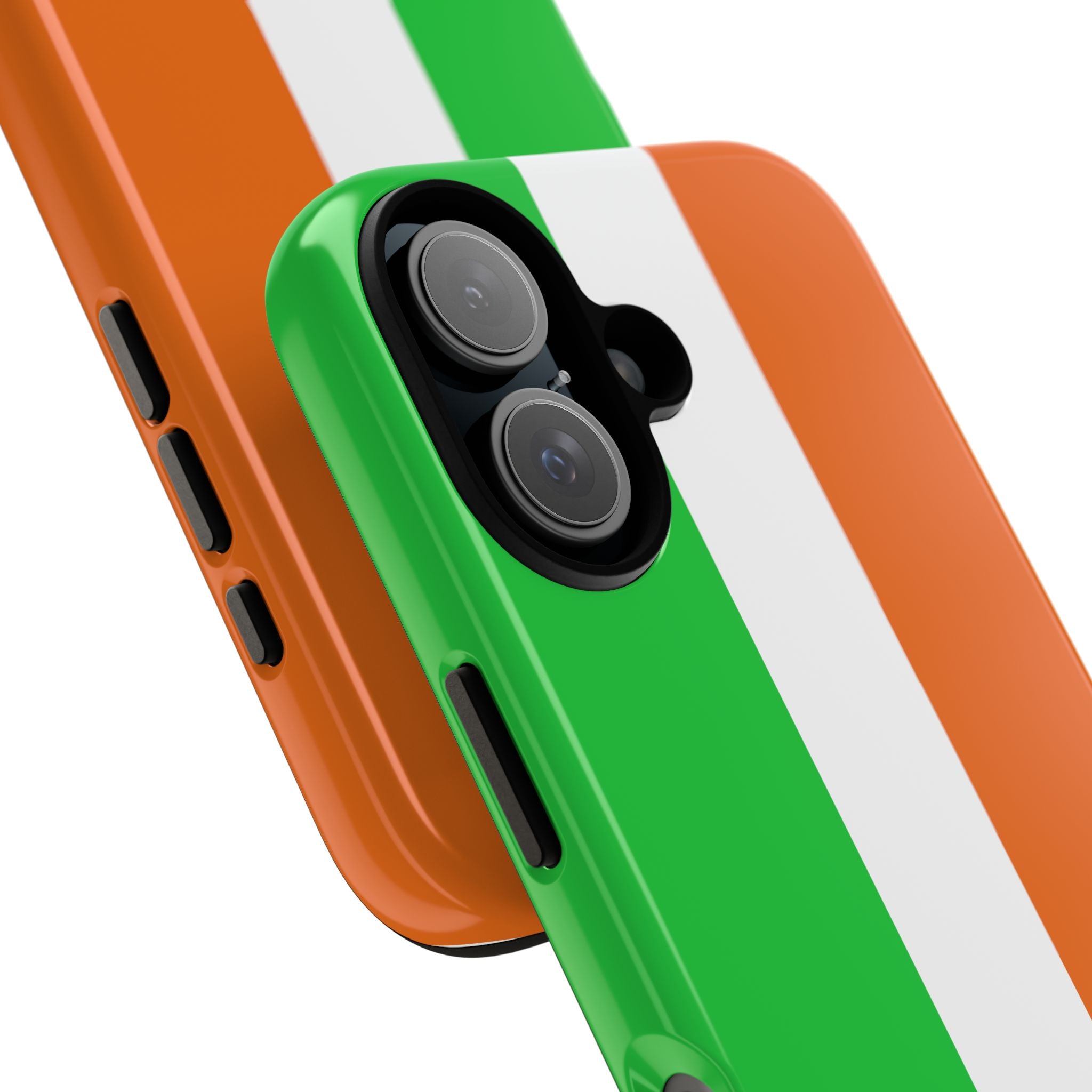 Irish Flag Tough Phone Case — Tricolor Green White Orange Protective Cover