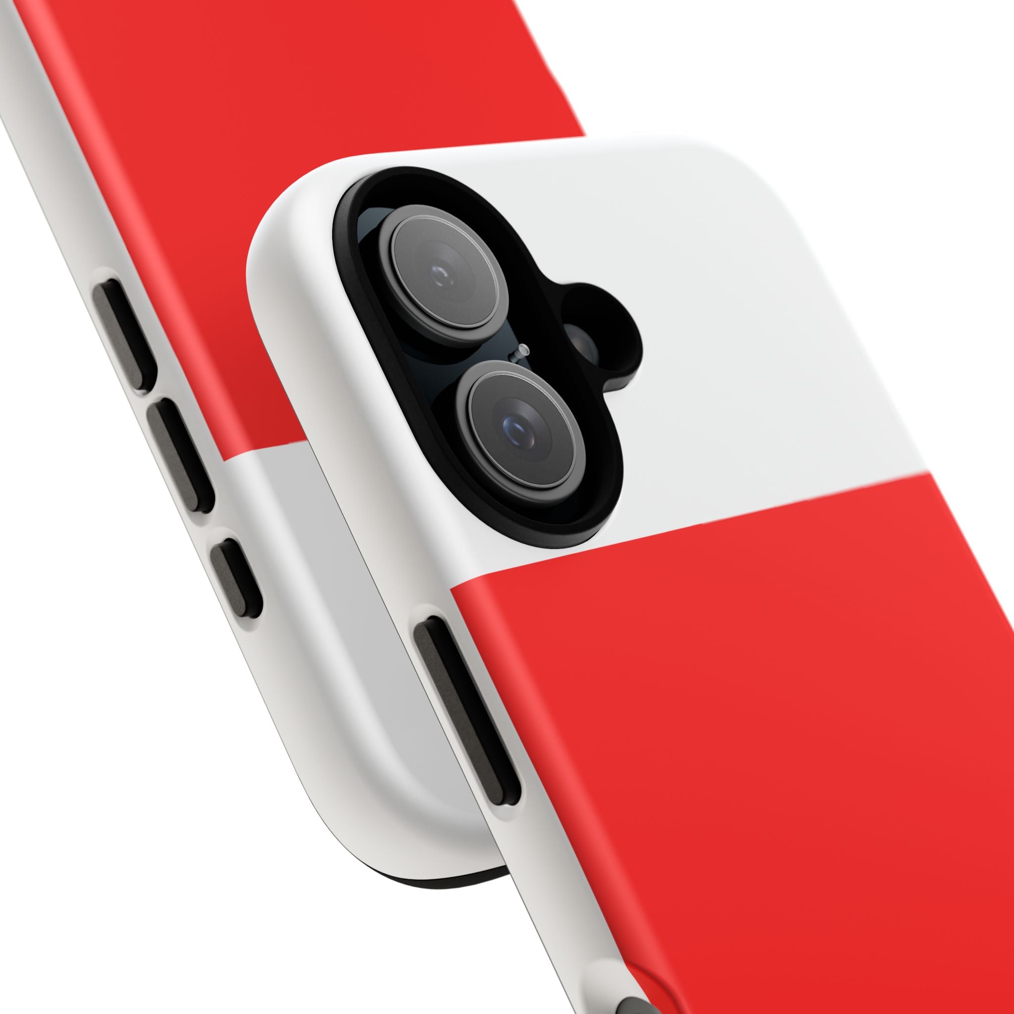 Red Block Tough Phone Case — Minimalist Bold Stripe Protective Cover