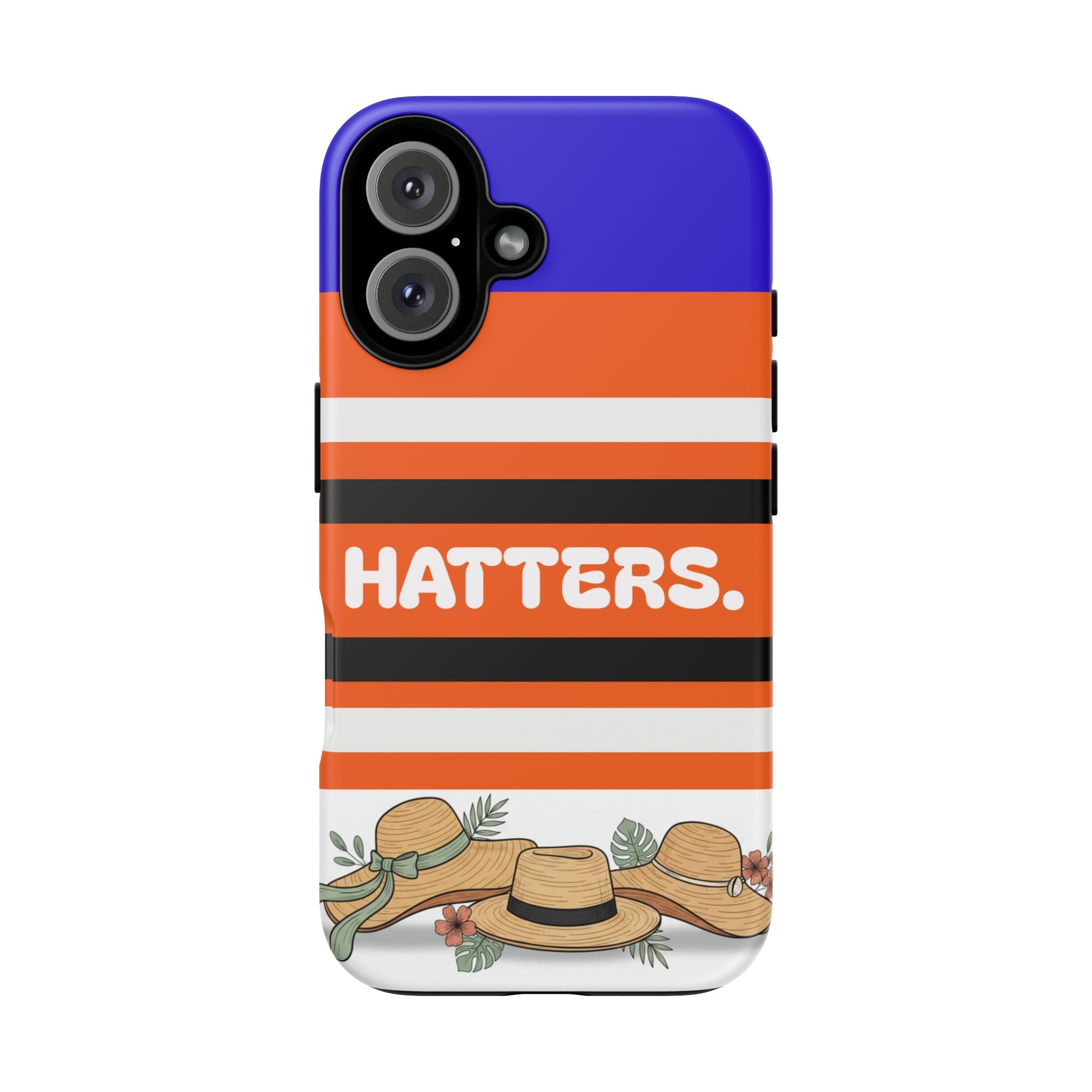 Phone Case - "Hatters" Striped Floral Summer Protective Case