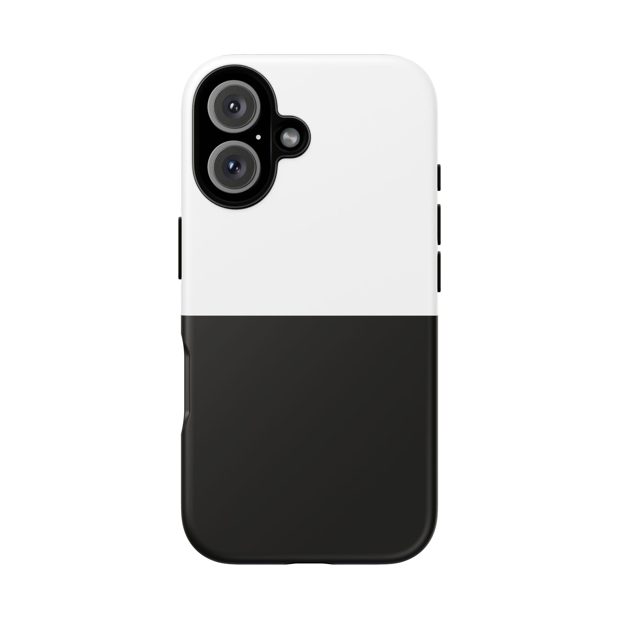 Two-Tone Tough Phone Case — Black & White Protective Cover