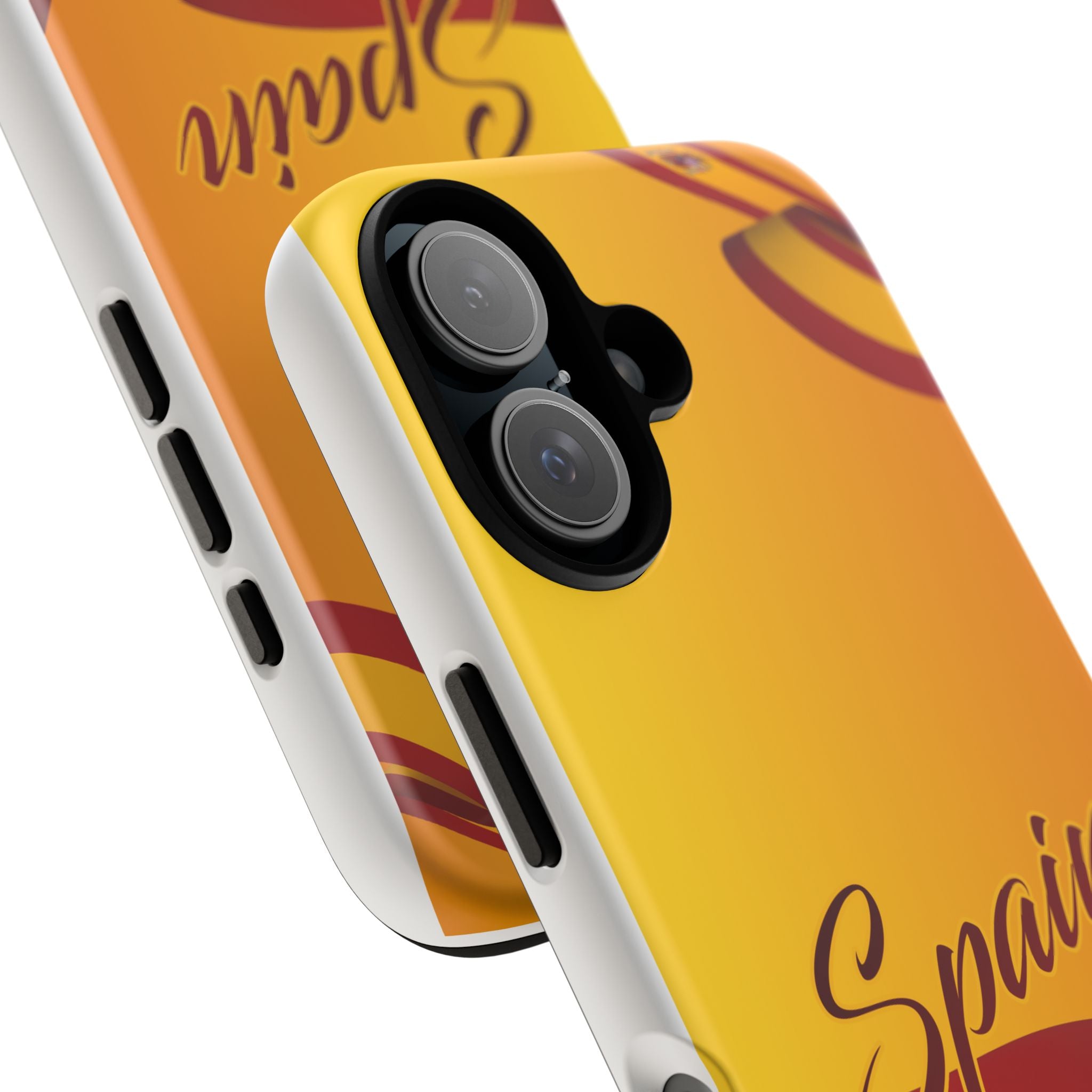 Spain Flag Phone Case — 'Spain' Script Protective Tough Phone Cover