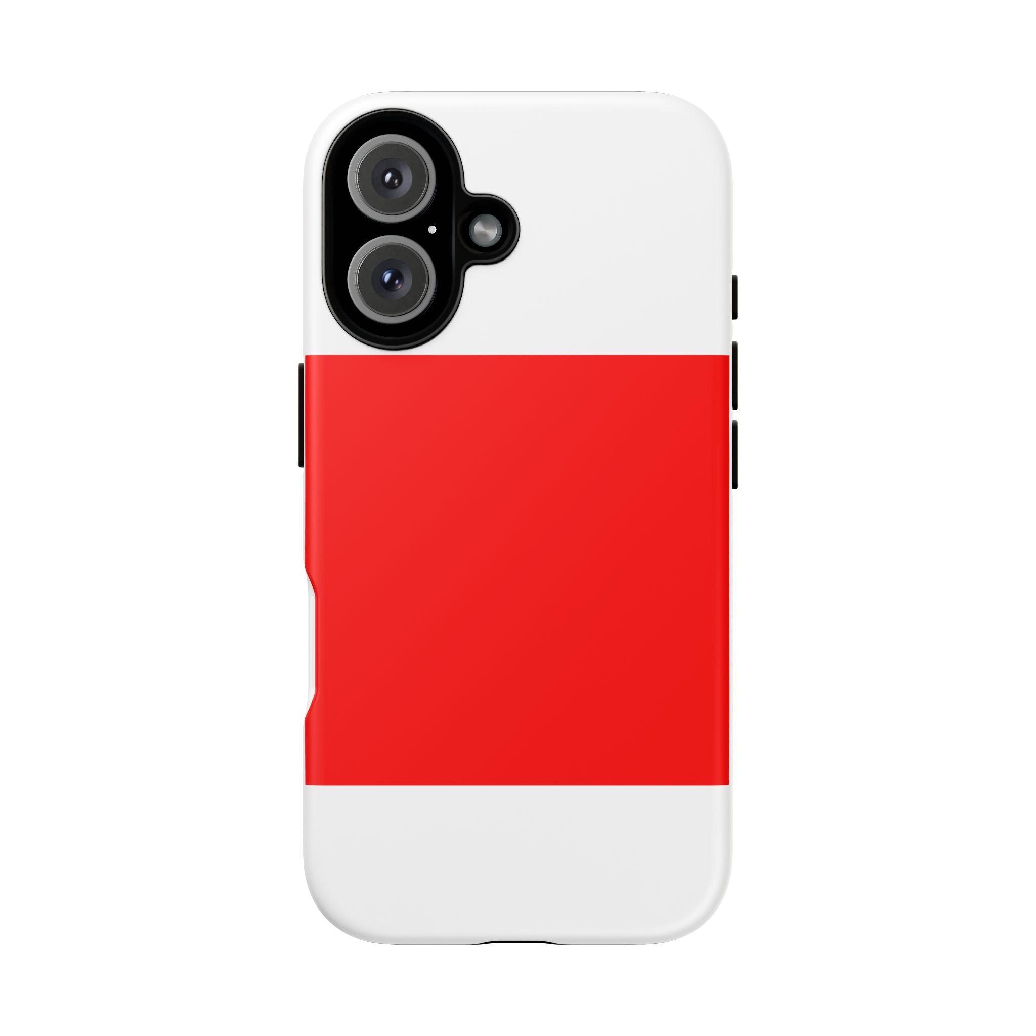 Red Block Tough Phone Case — Minimalist Bold Stripe Protective Cover