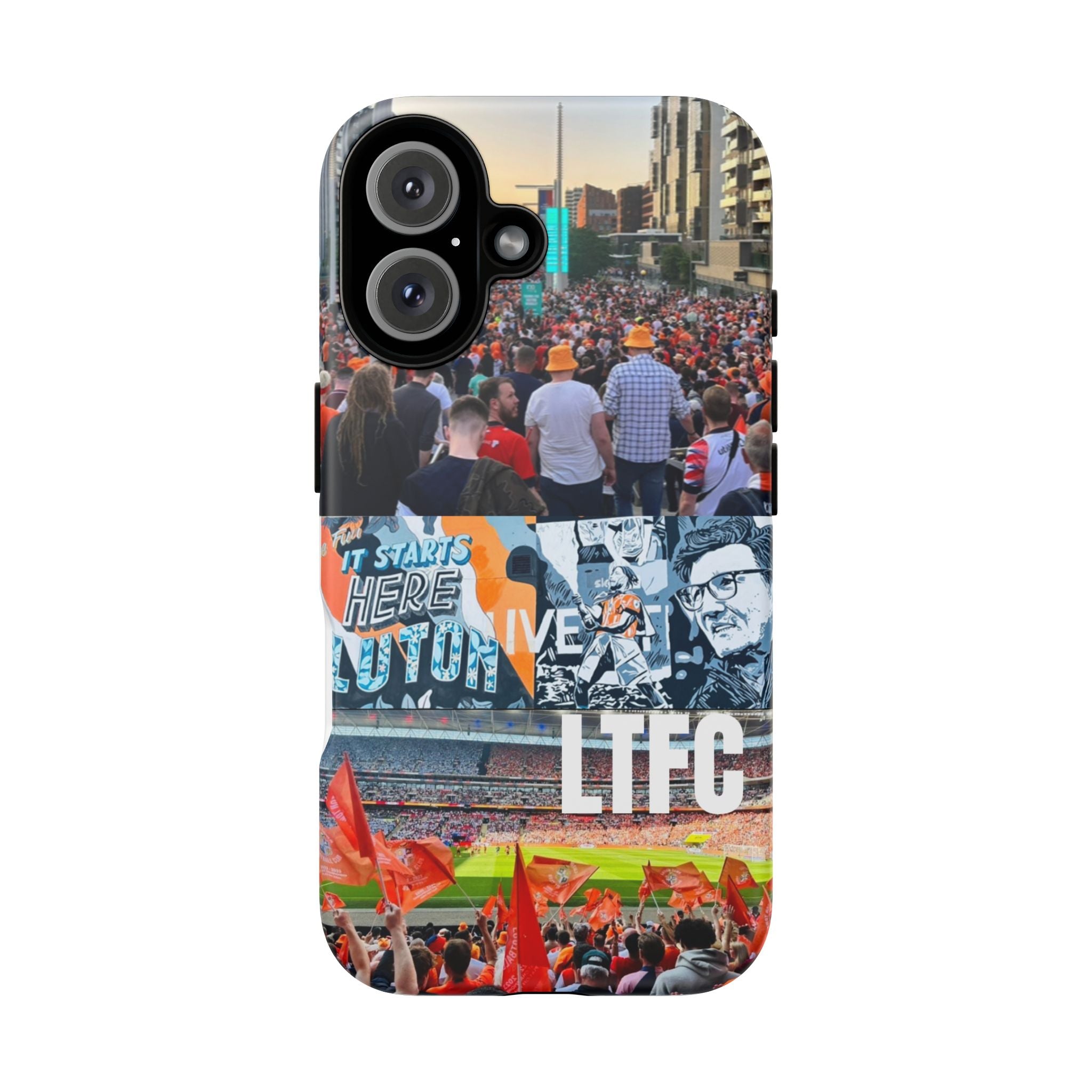 Phone Case — Soccer Fan Collage (LTFC Stadium, Crowd, 'It Starts Here')