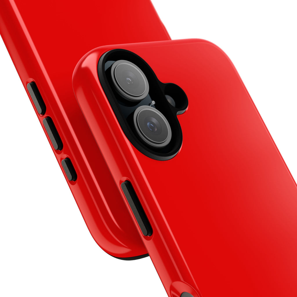 Red Matte Tough Phone Case — Slim Protective iPhone Cover