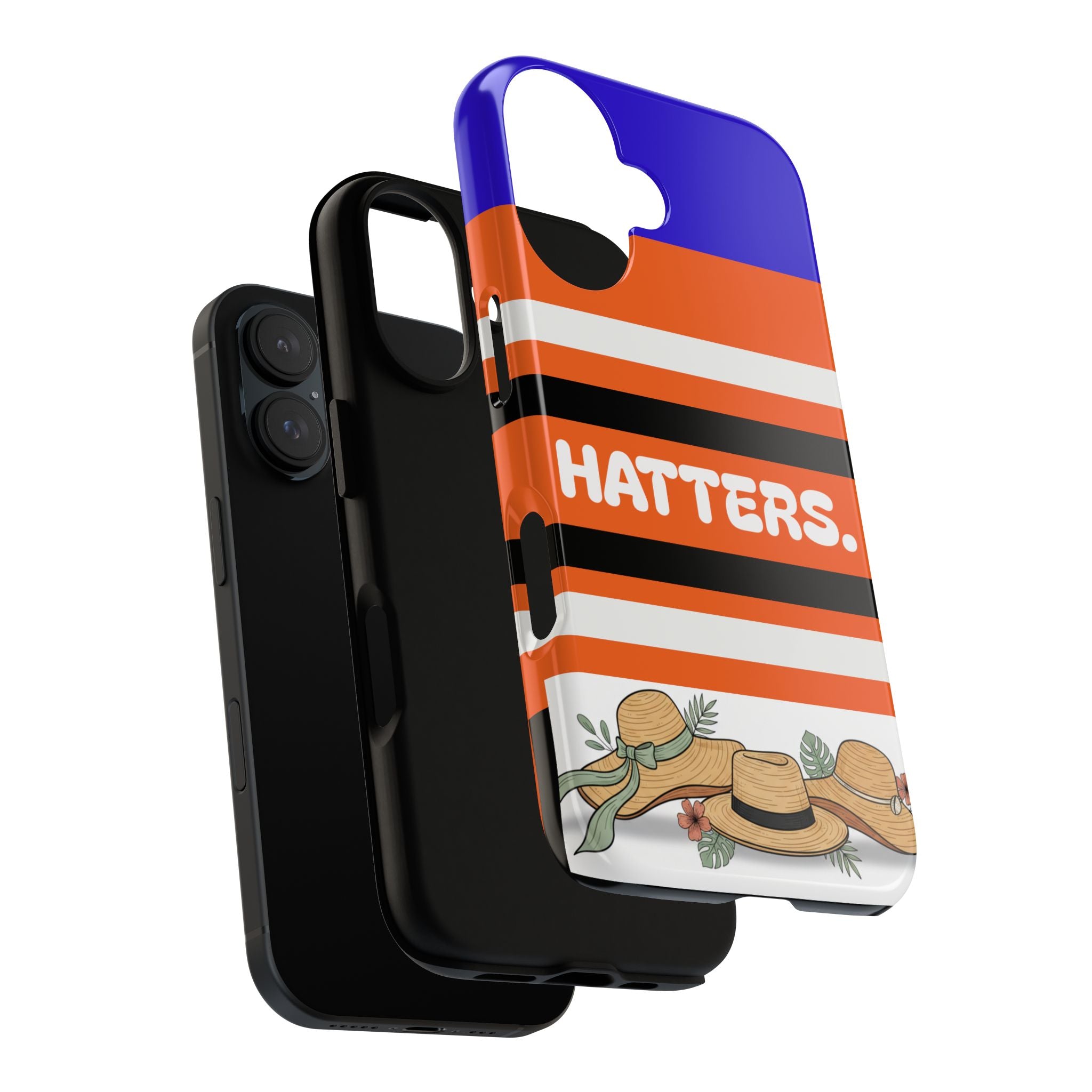 Phone Case - "Hatters" Striped Floral Summer Protective Case