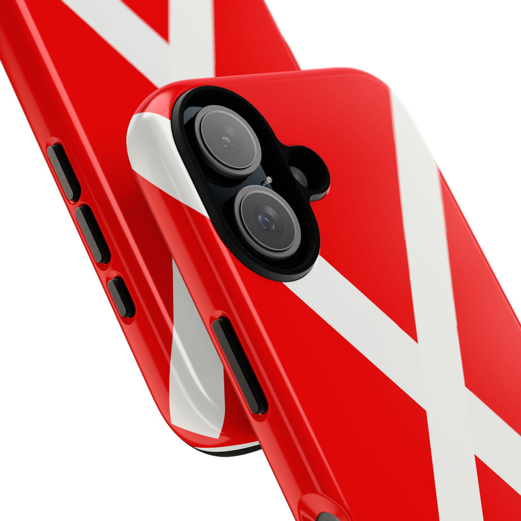 Red Dive Flag Tough Phone Case