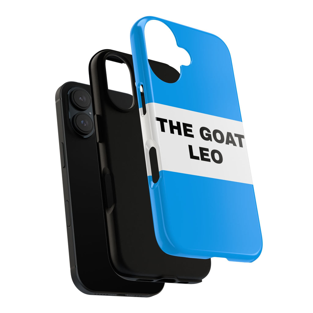 Phone Case — "THE GOAT LEO" Bold Blue Protective Case