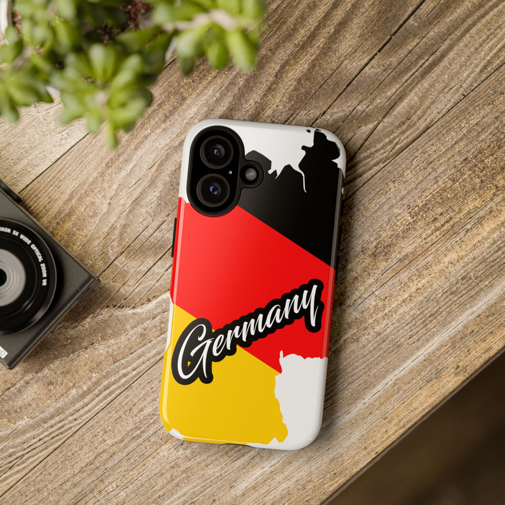 Germany Flag Phone Case — "Germany" Script Protective Tough Case