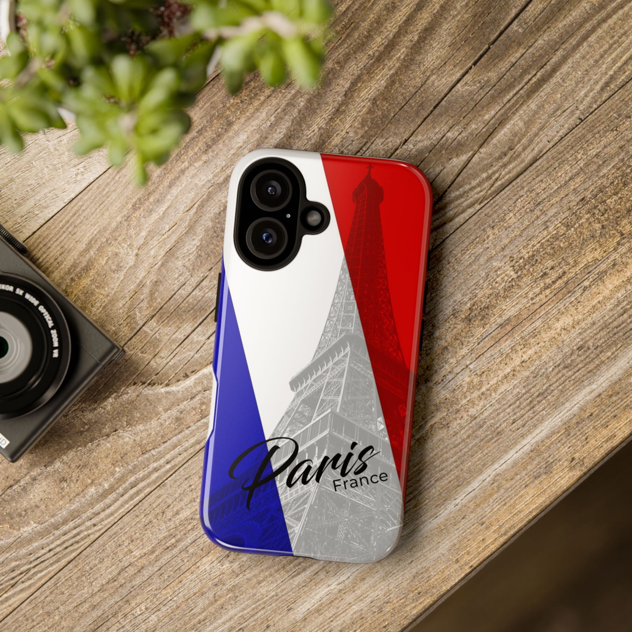 Paris France Eiffel Tower Phone Case — French Flag Travel Protective Cover