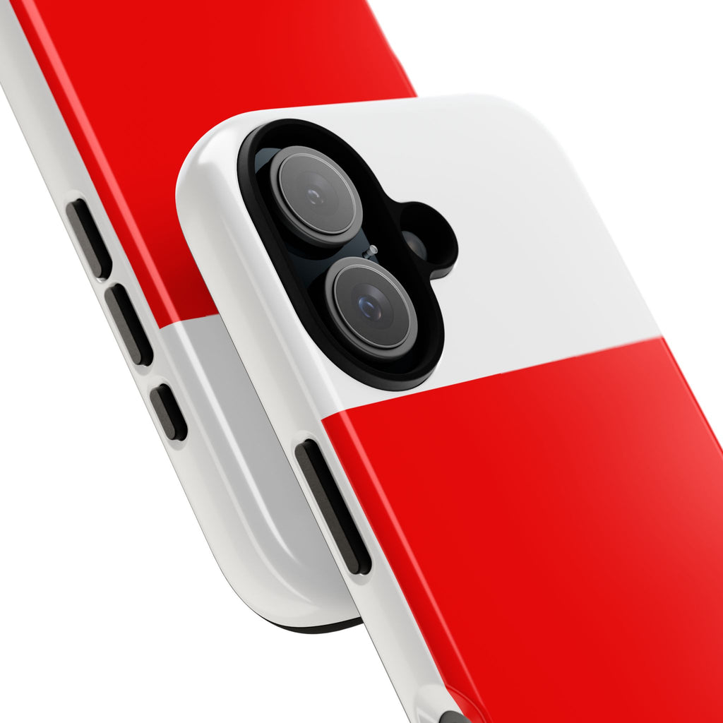 Red Block Tough Phone Case — Minimalist Bold Stripe Protective Cover