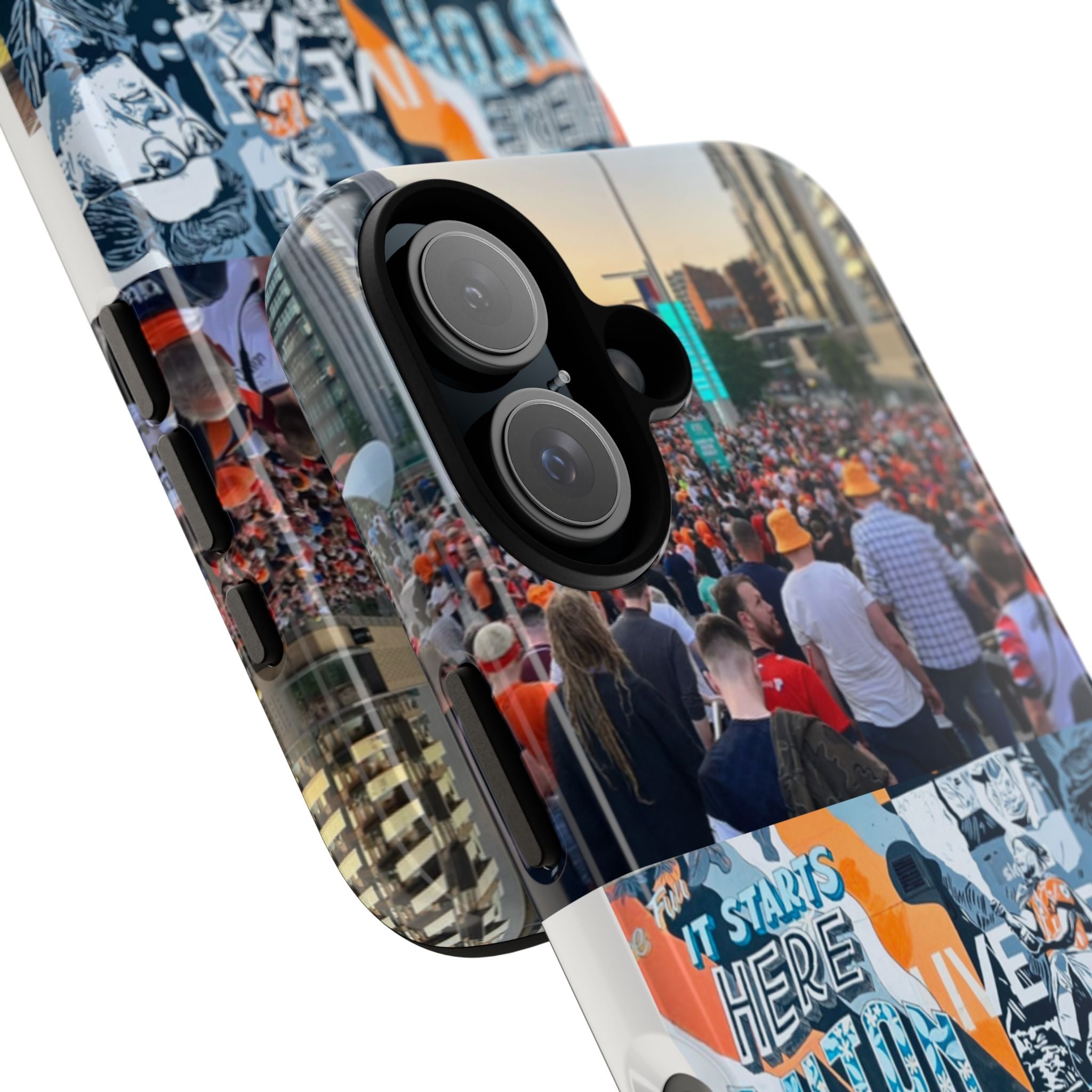 Phone Case — Soccer Fan Collage (LTFC Stadium, Crowd, 'It Starts Here')