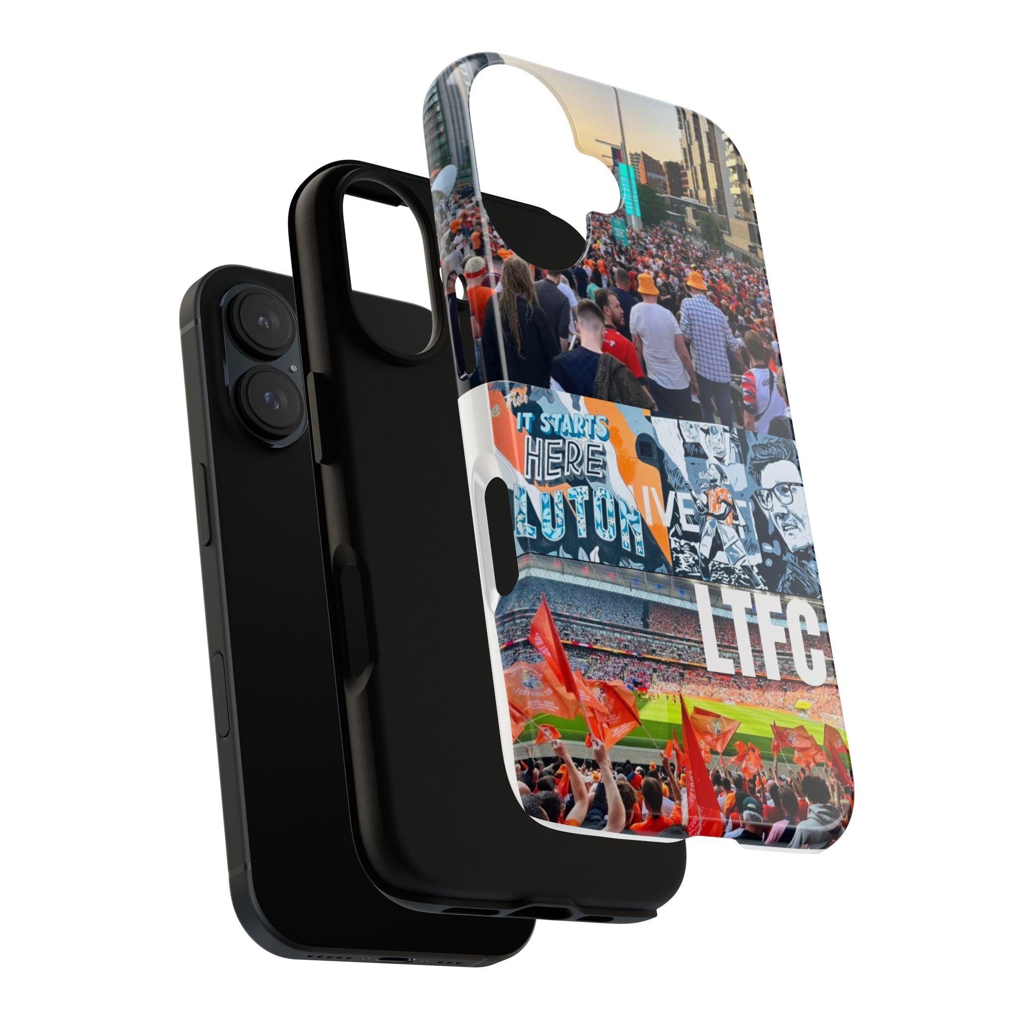 Phone Case — Soccer Fan Collage (LTFC Stadium, Crowd, 'It Starts Here')