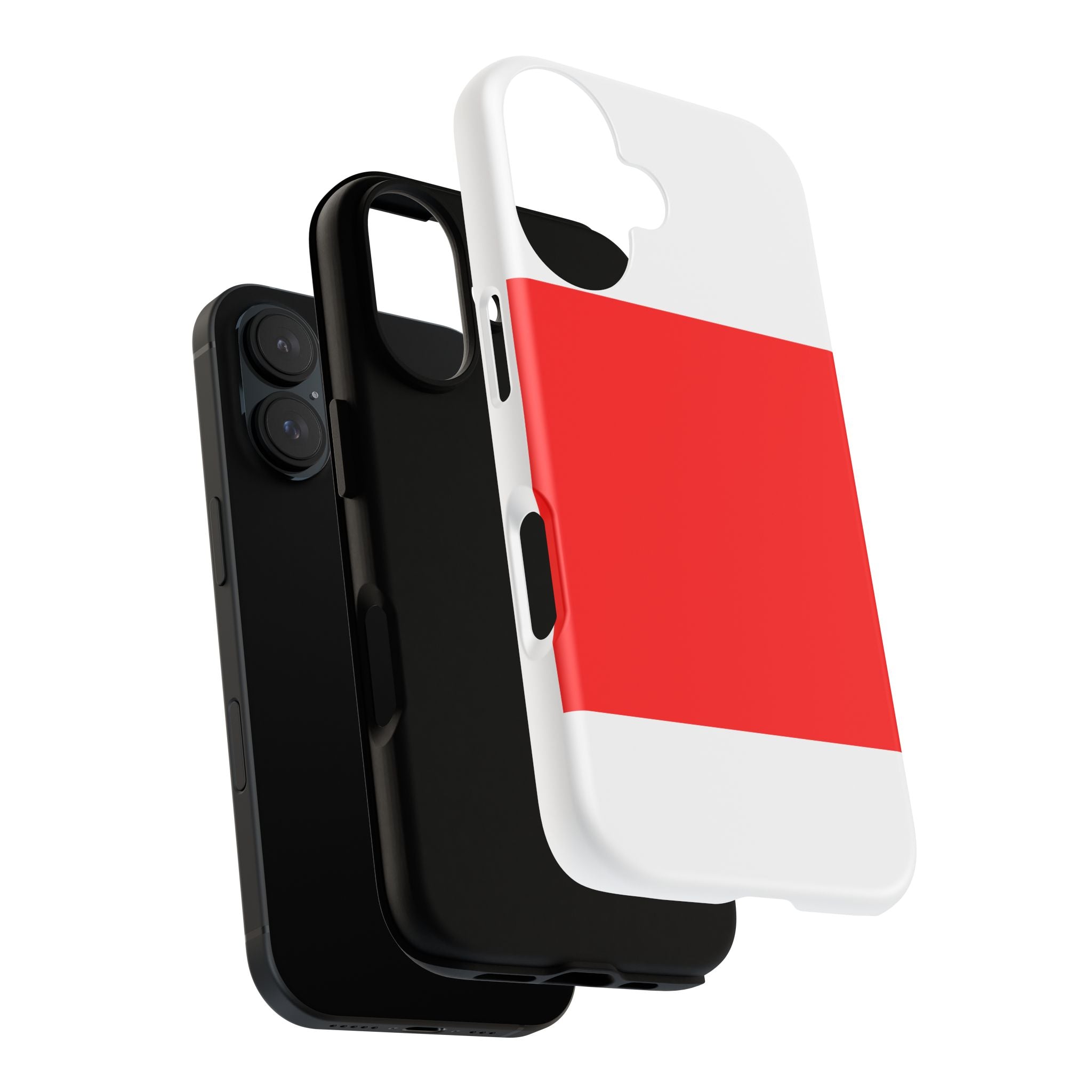 Red Block Tough Phone Case — Minimalist Bold Stripe Protective Cover