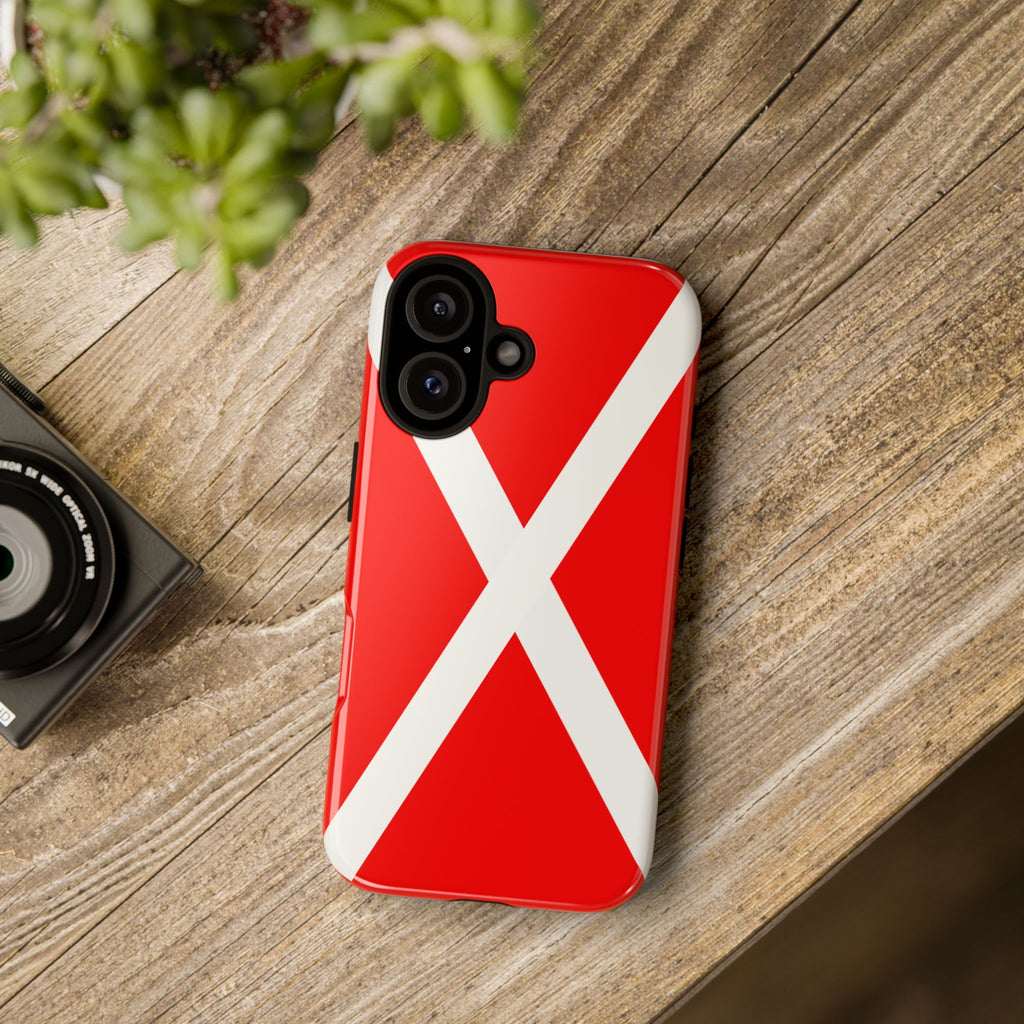 Red Dive Flag Tough Phone Case