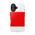 Red Block Tough Phone Case — Minimalist Bold Stripe Protective Cover