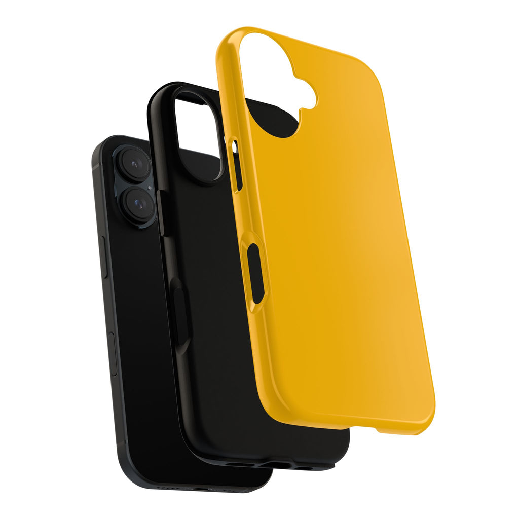 Solid Yellow Tough Phone Case — Durable Shockproof iPhone Cover