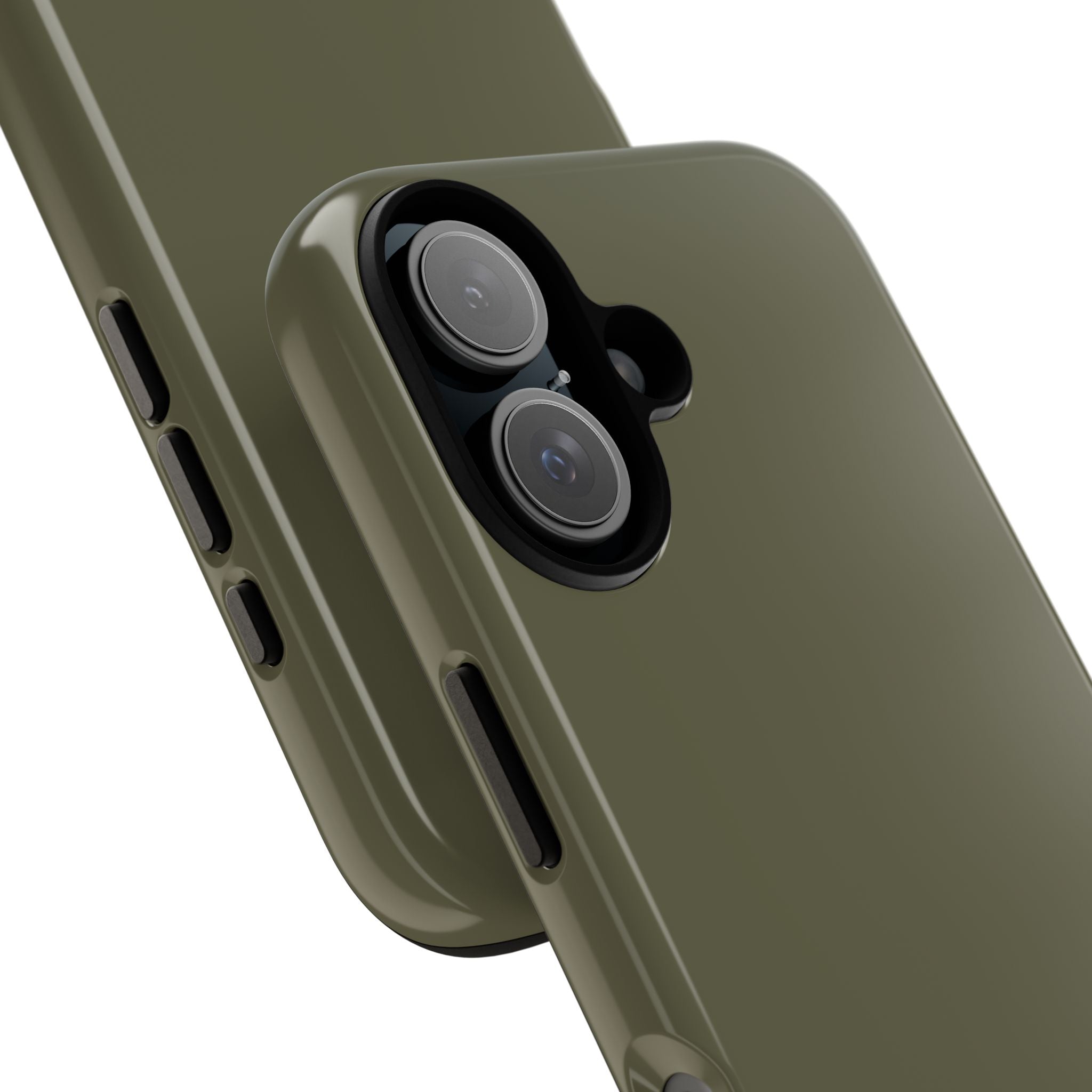 Olive Green Tough Phone Case — Slim Shockproof iPhone Cover