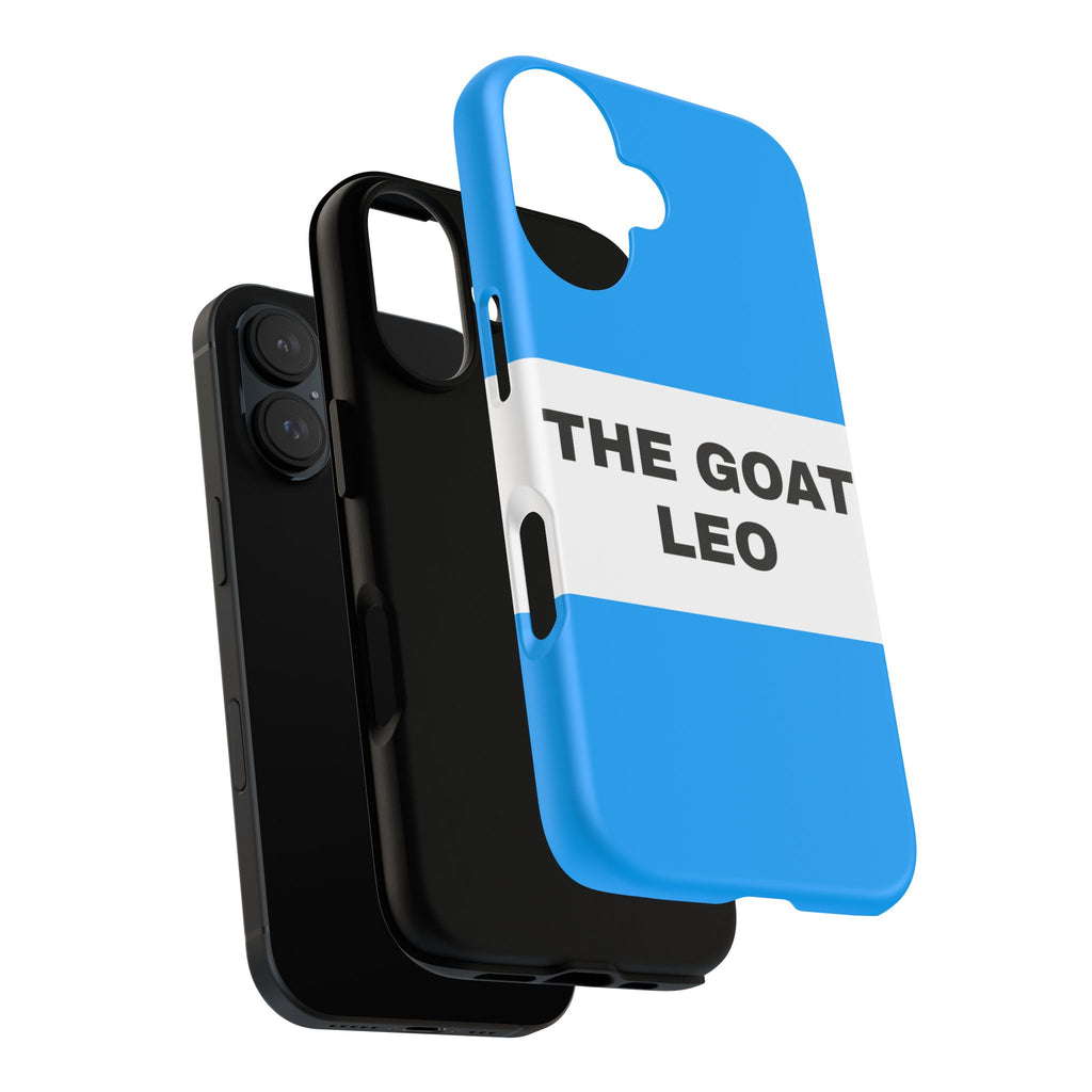 Phone Case — "THE GOAT LEO" Bold Blue Protective Case