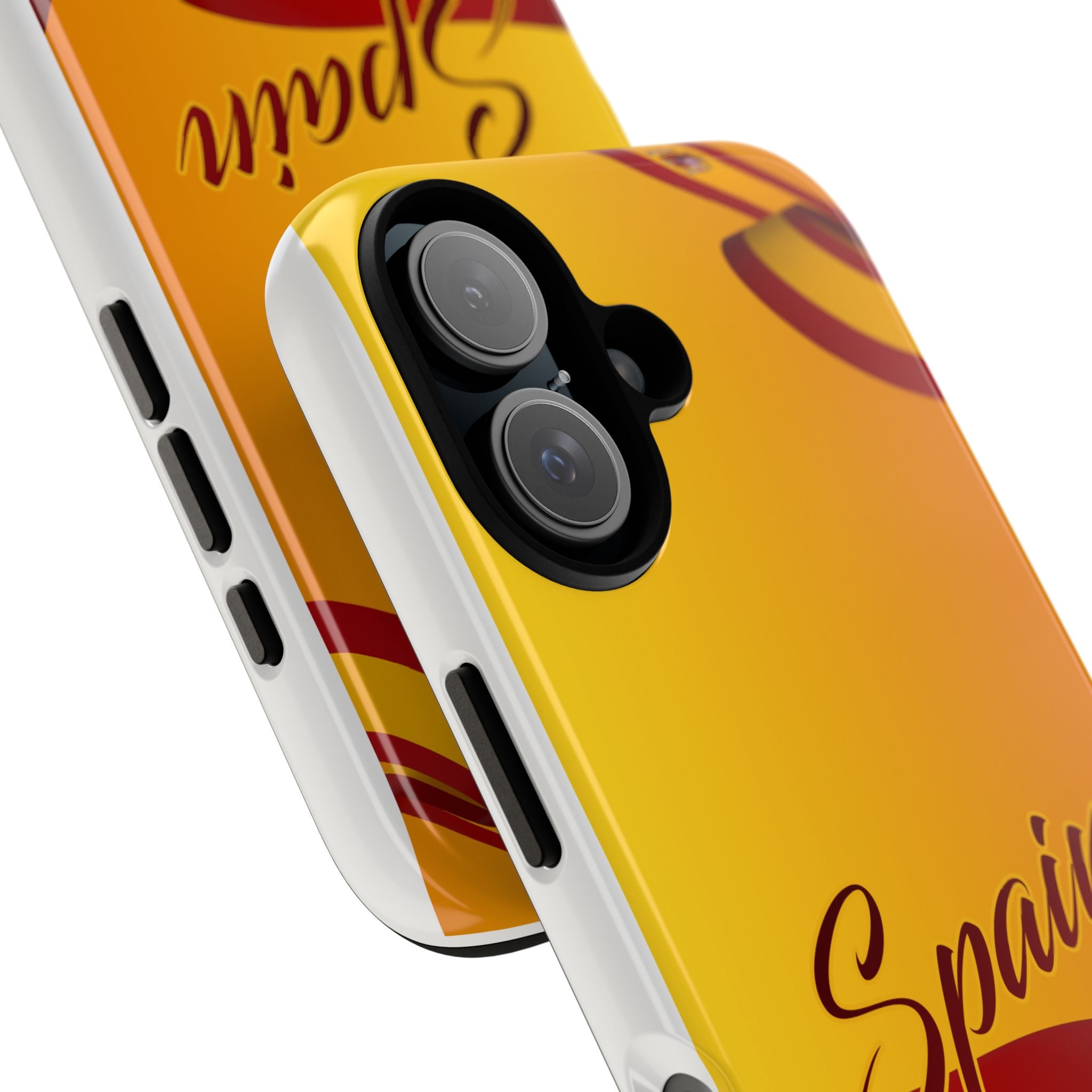 Spain Flag Phone Case — 'Spain' Script Protective Tough Phone Cover