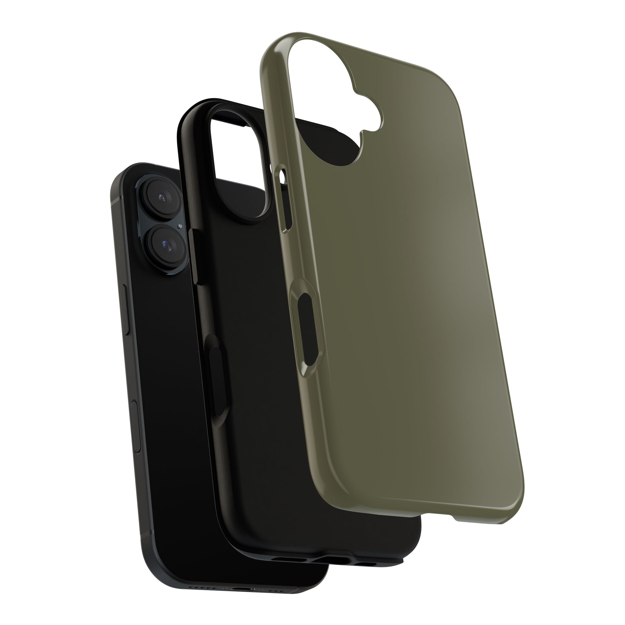 Olive Green Tough Phone Case — Slim Shockproof iPhone Cover