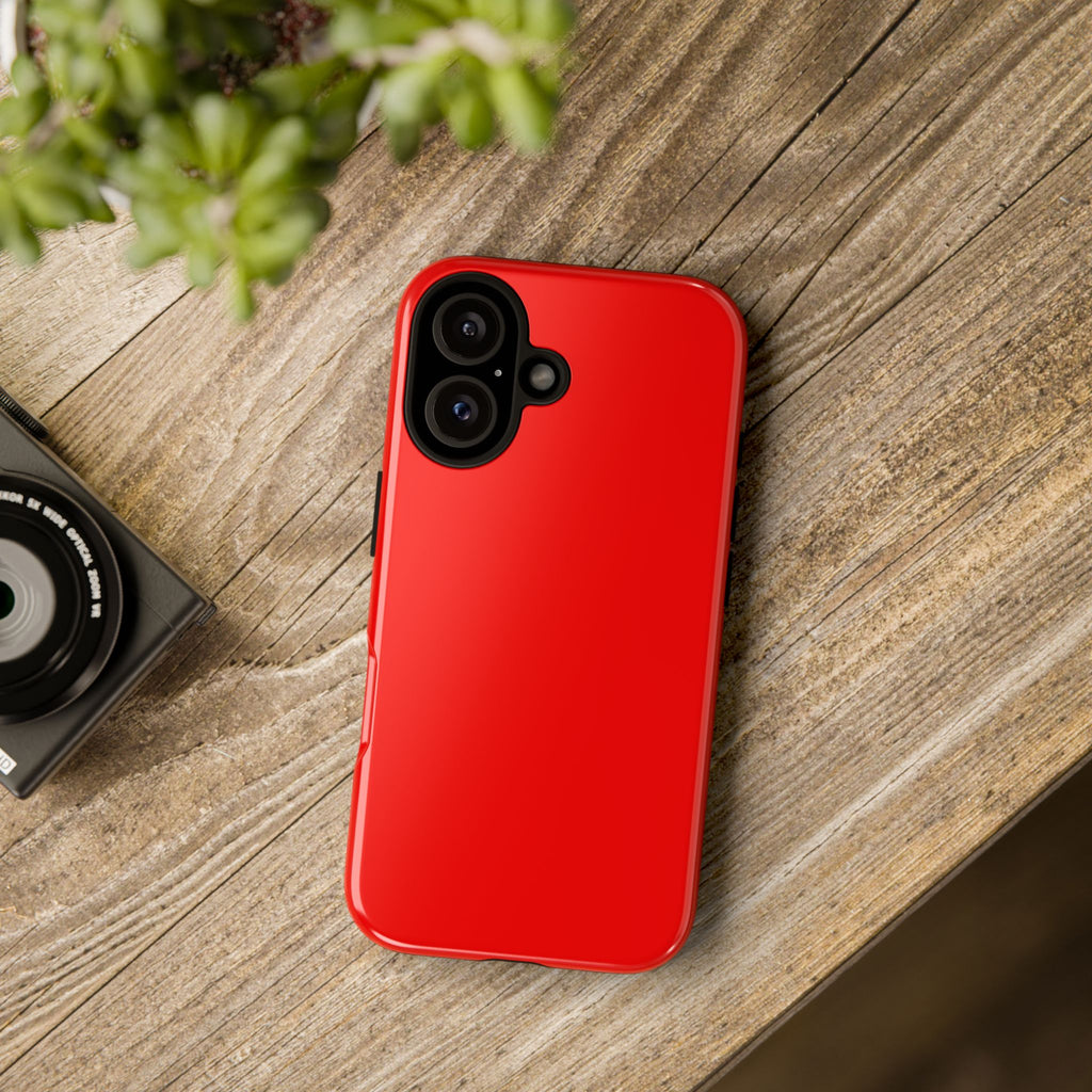 Red Matte Tough Phone Case — Slim Protective iPhone Cover