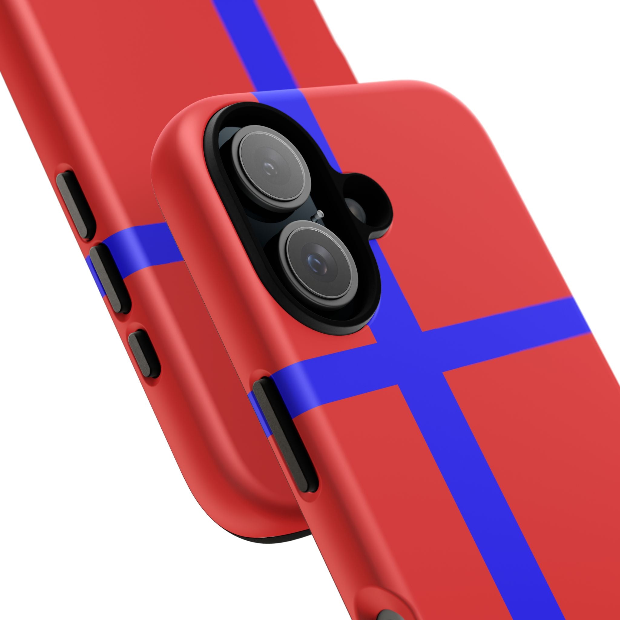 Red & Blue Cross Tough Phone Case — Sleek Protective iPhone Cover