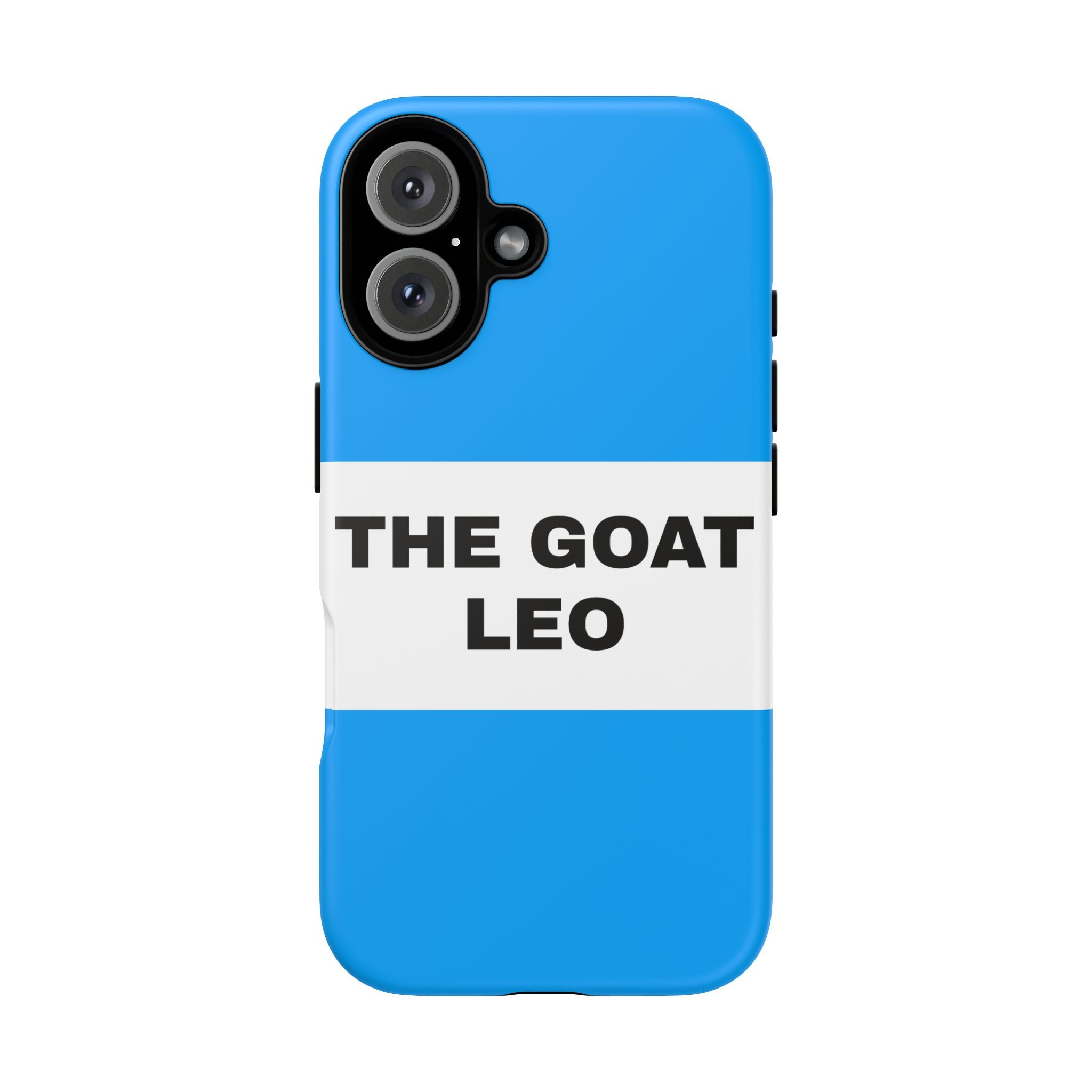 Phone Case — "THE GOAT LEO" Bold Blue Protective Case