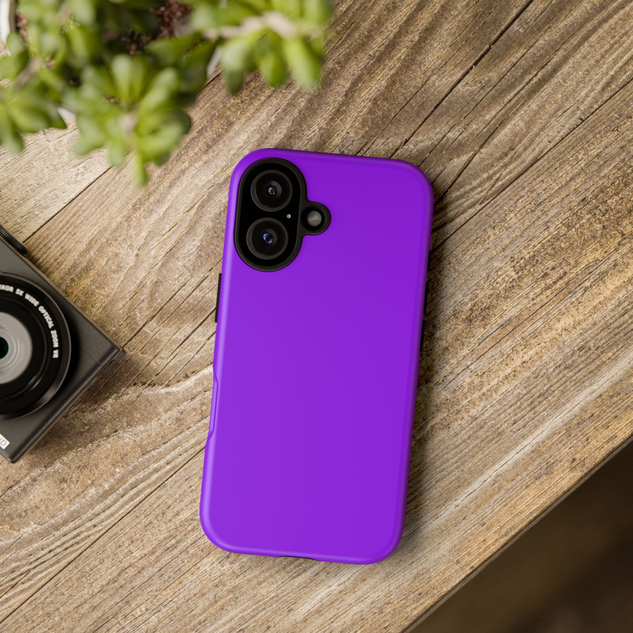 Purple Tough Phone Case — Durable Shockproof iPhone Cover