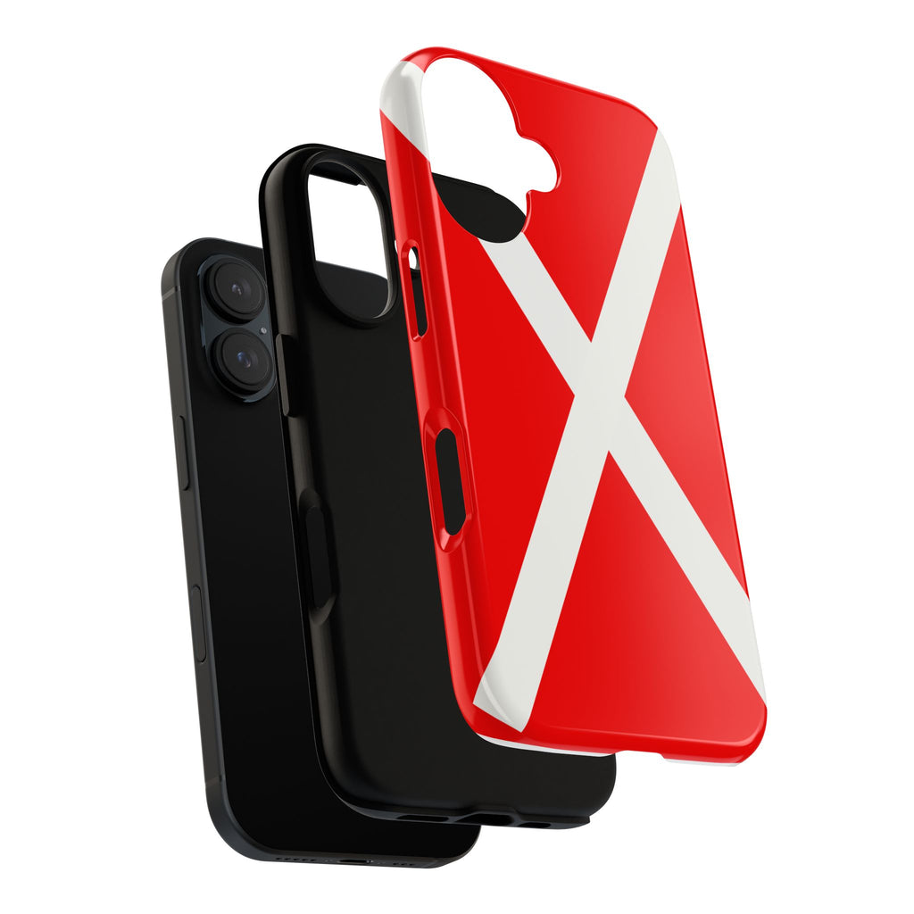 Red Dive Flag Tough Phone Case
