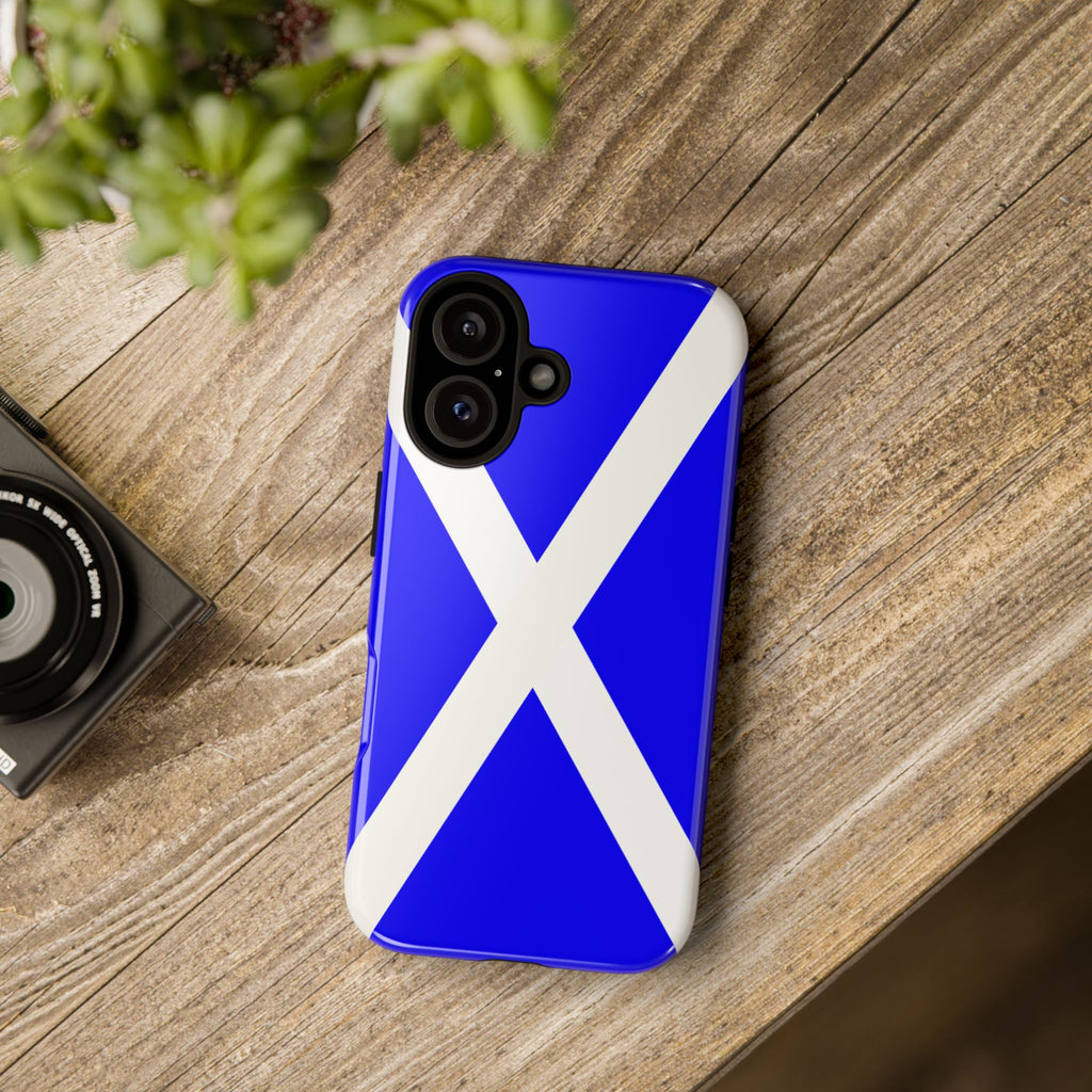 Scottish Saltire Tough Phone Case – Blue & White St. Andrew Flag iPhone Case