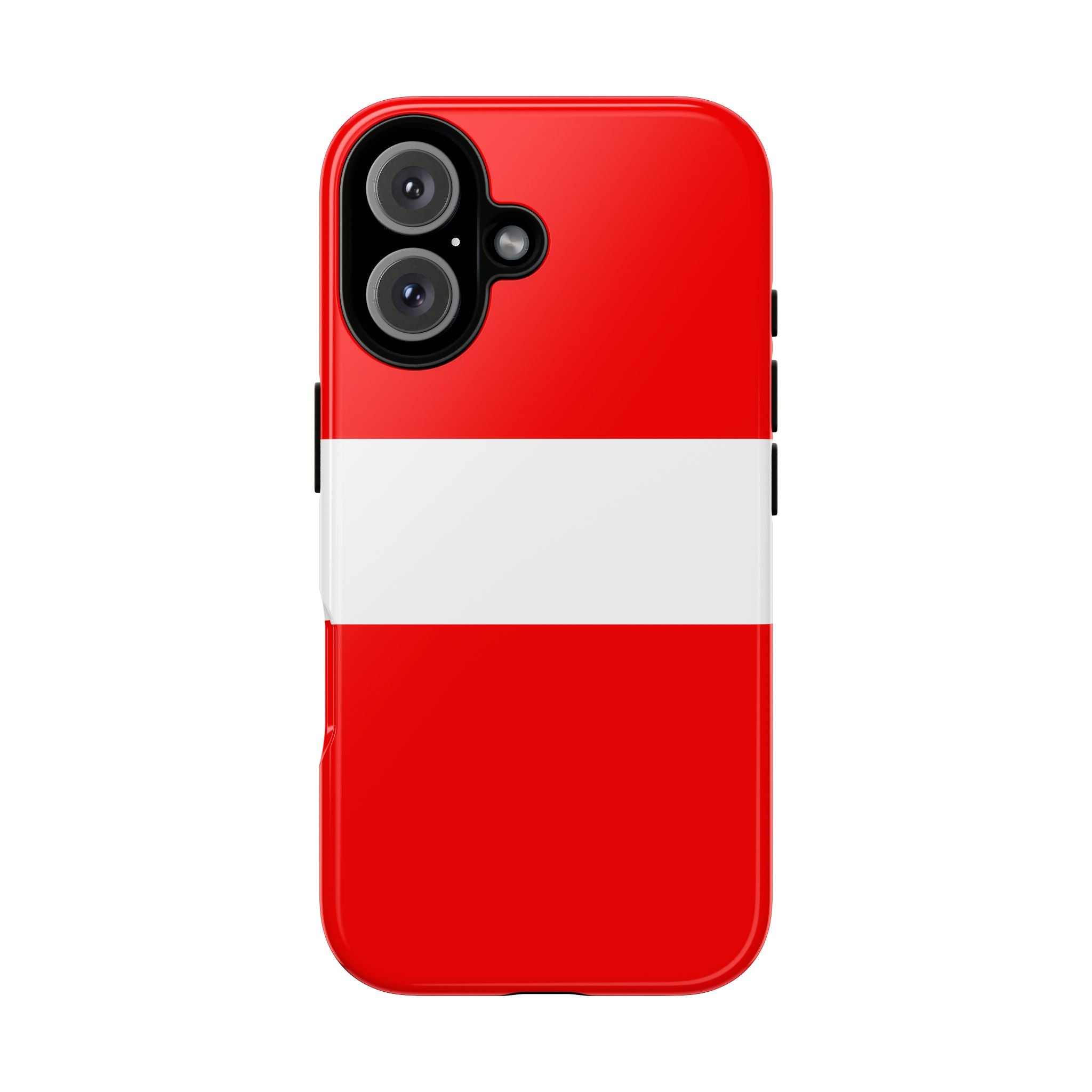 Phone Case — Bold Red & White Stripe Tough Protective Cover