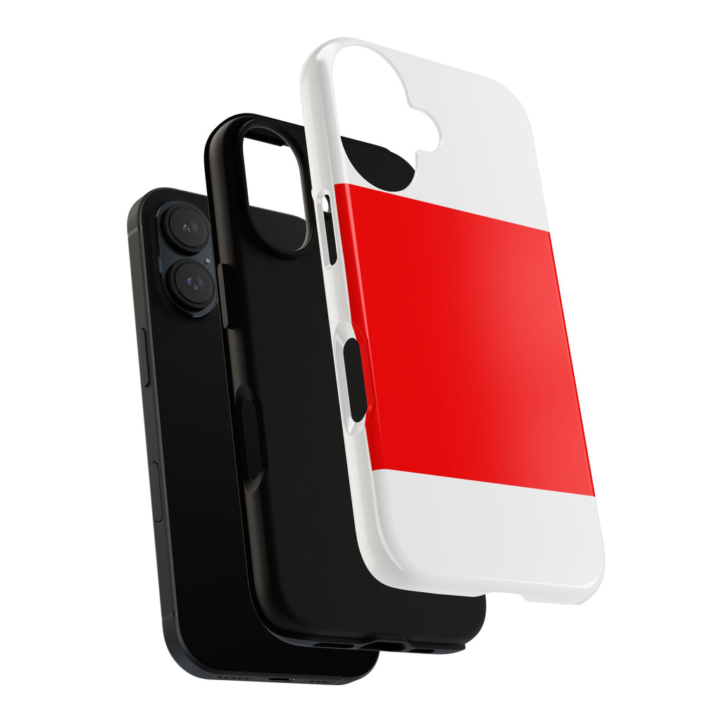 Red Block Tough Phone Case — Minimalist Bold Stripe Protective Cover