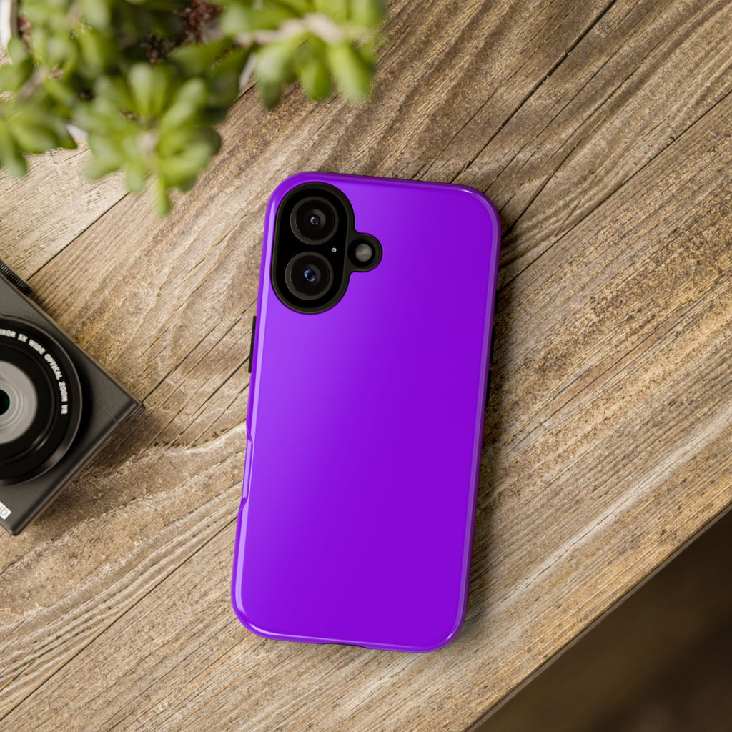 Purple Tough Phone Case — Durable Shockproof iPhone Cover
