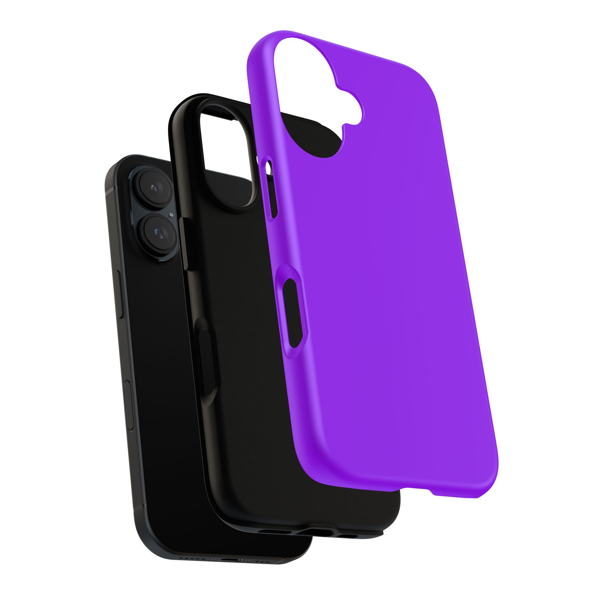 Purple Tough Phone Case — Durable Shockproof iPhone Cover
