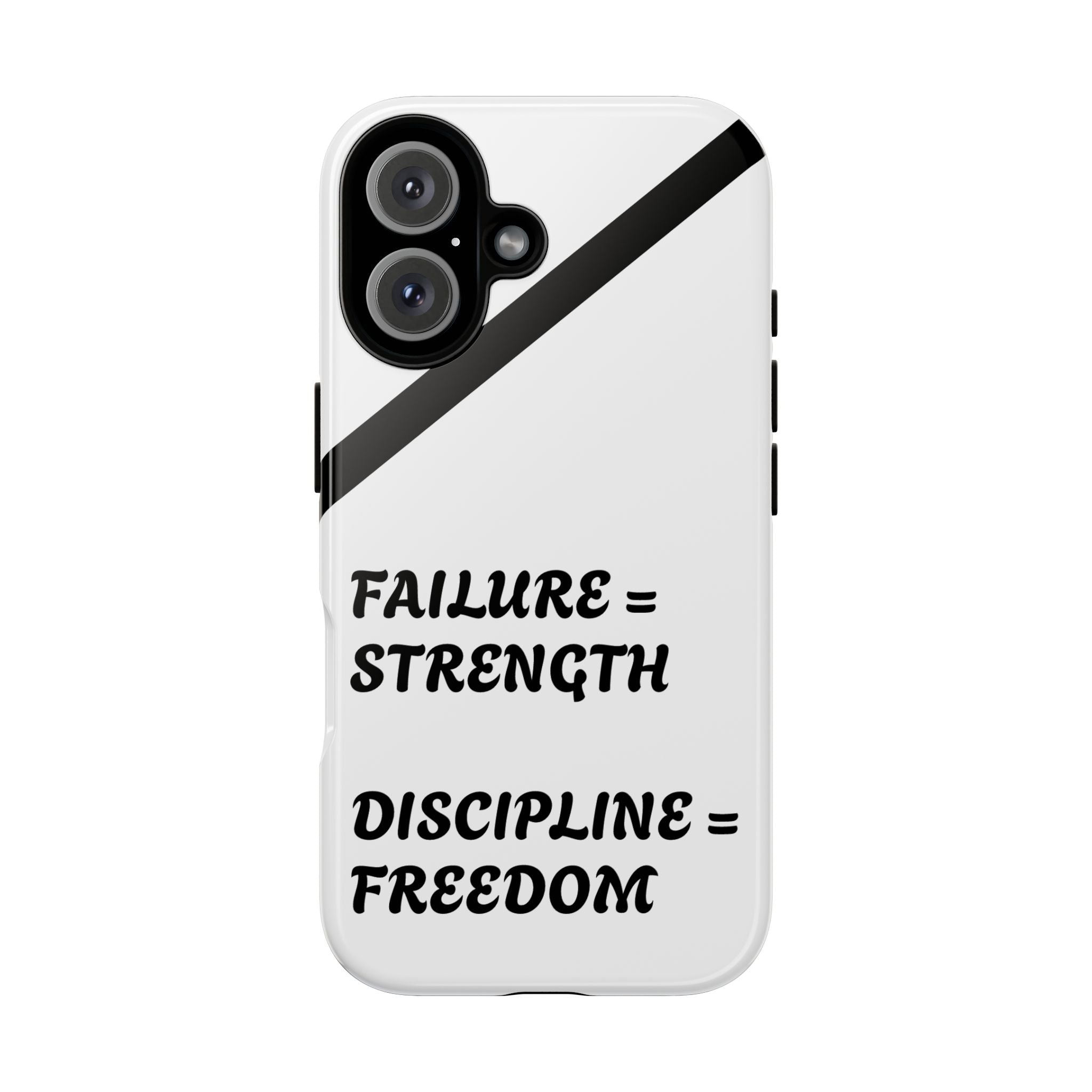 Motivational Phone Case – “Failure = Strength / Discipline = Freedom” Tough Protective Cover