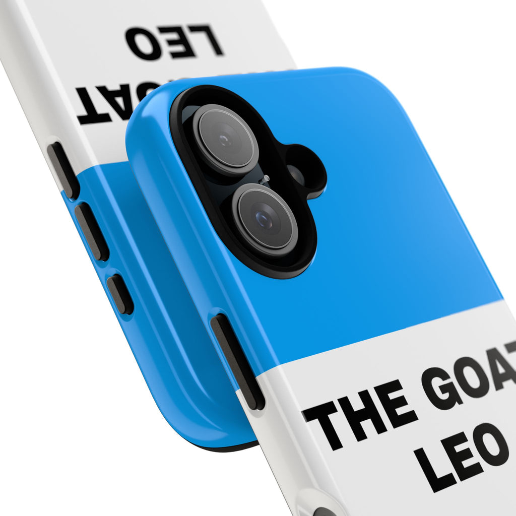 Phone Case — "THE GOAT LEO" Bold Blue Protective Case