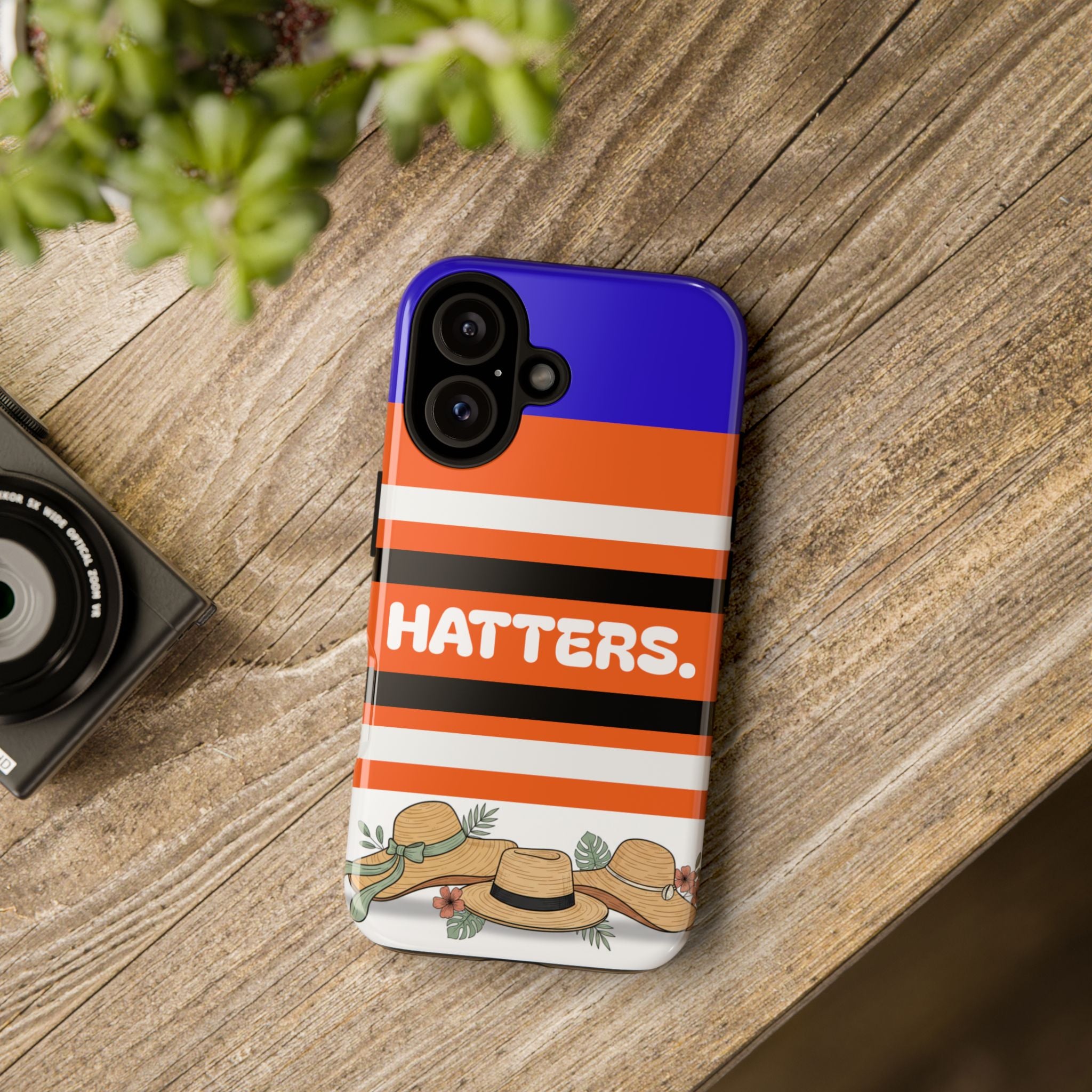 Phone Case - "Hatters" Striped Floral Summer Protective Case