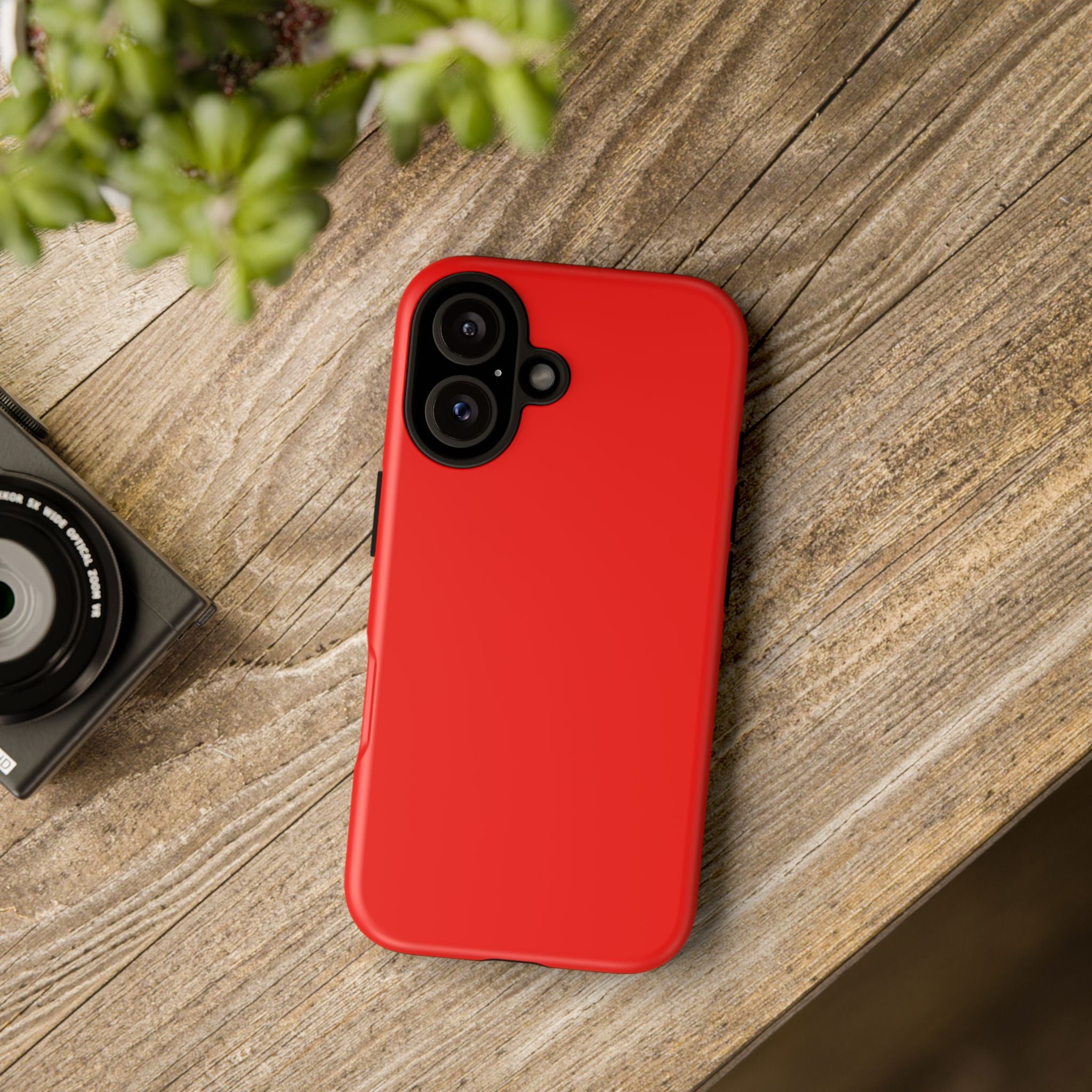 Red Matte Tough Phone Case — Slim Protective iPhone Cover