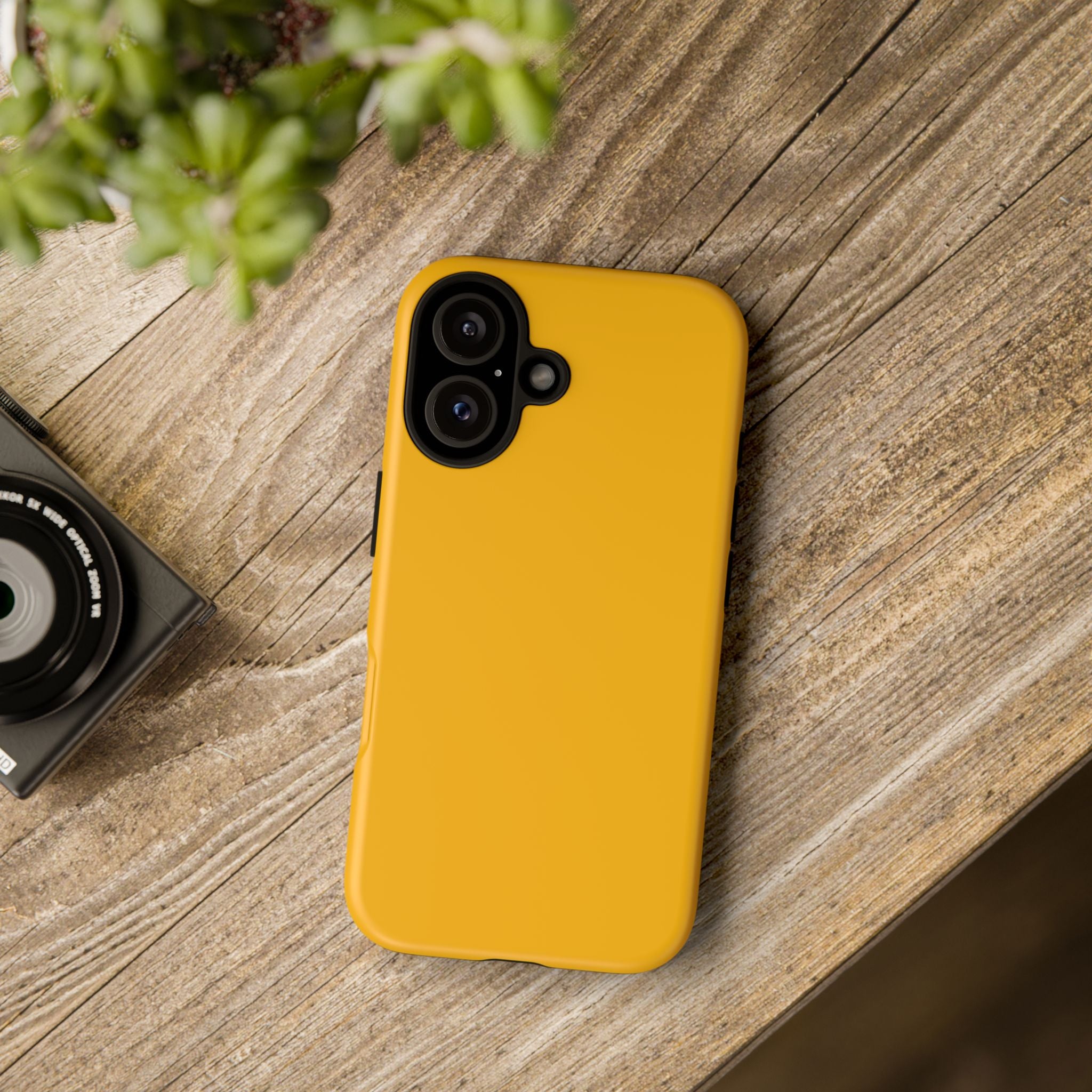 Solid Yellow Tough Phone Case — Durable Shockproof iPhone Cover