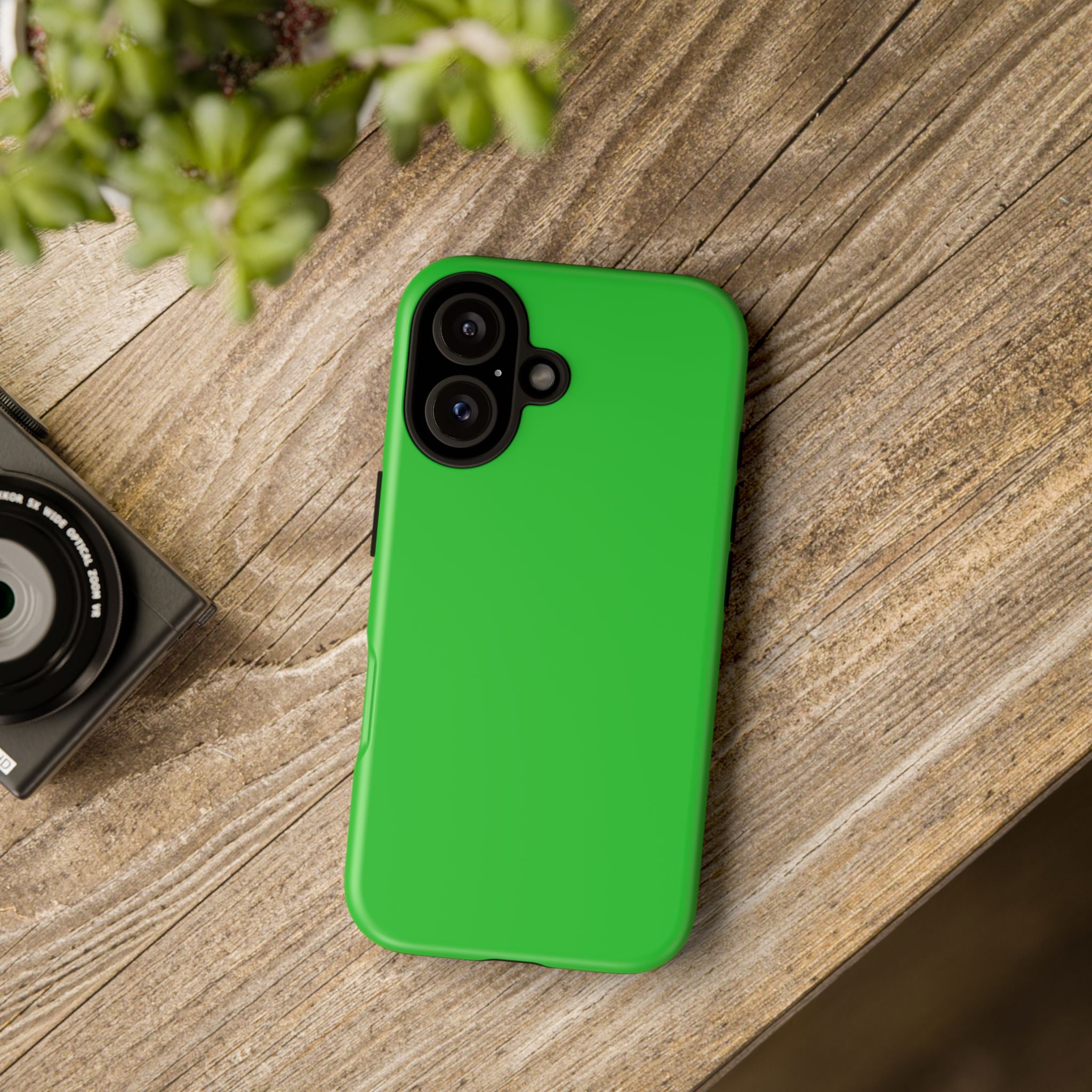 Green Tough Phone Case — Slim Protective iPhone Cover