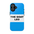 Phone Case — "THE GOAT LEO" Bold Blue Protective Case