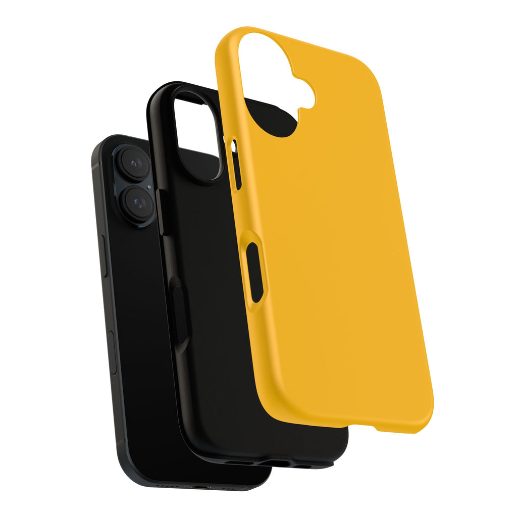 Solid Yellow Tough Phone Case — Durable Shockproof iPhone Cover