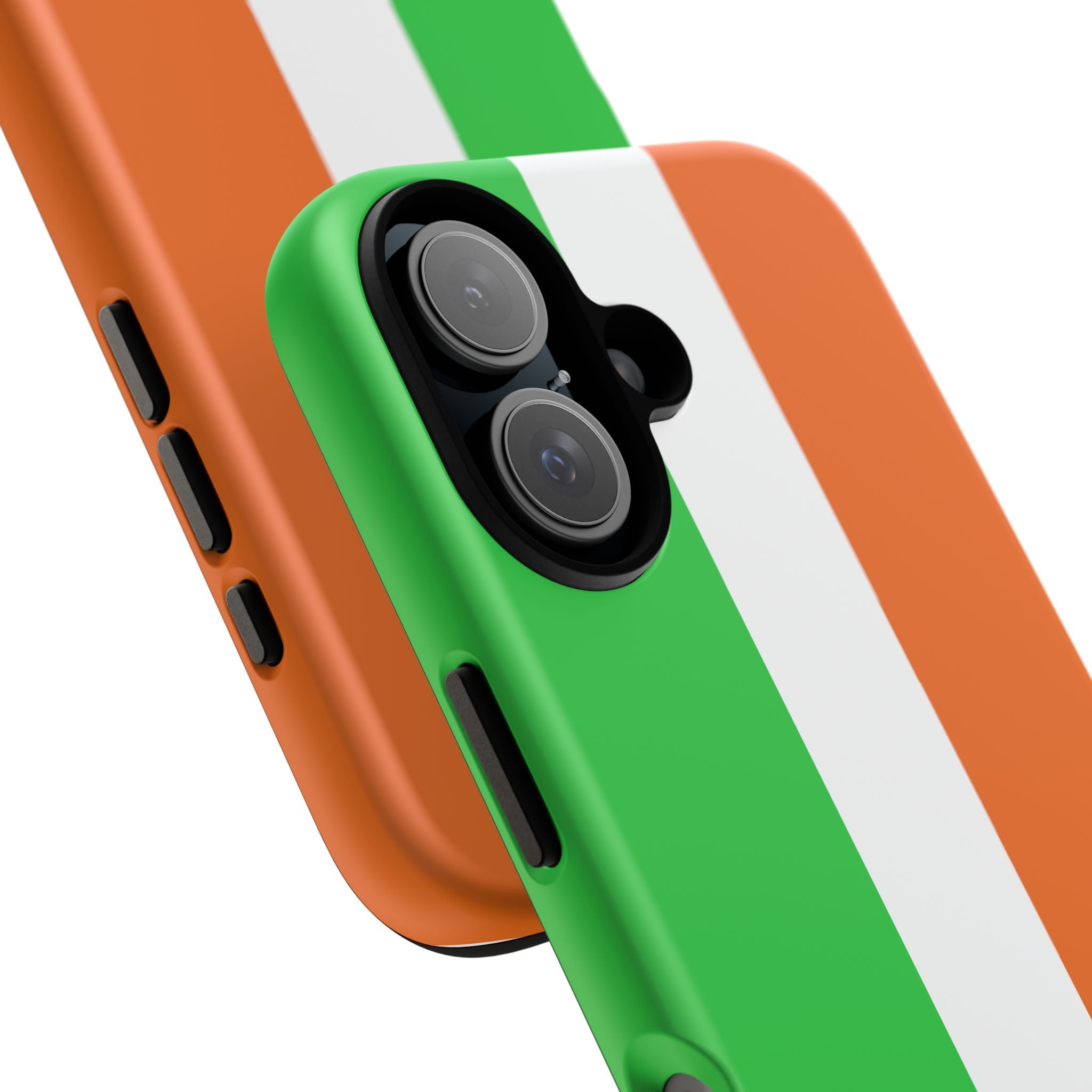 Irish Flag Tough Phone Case — Tricolor Green White Orange Protective Cover