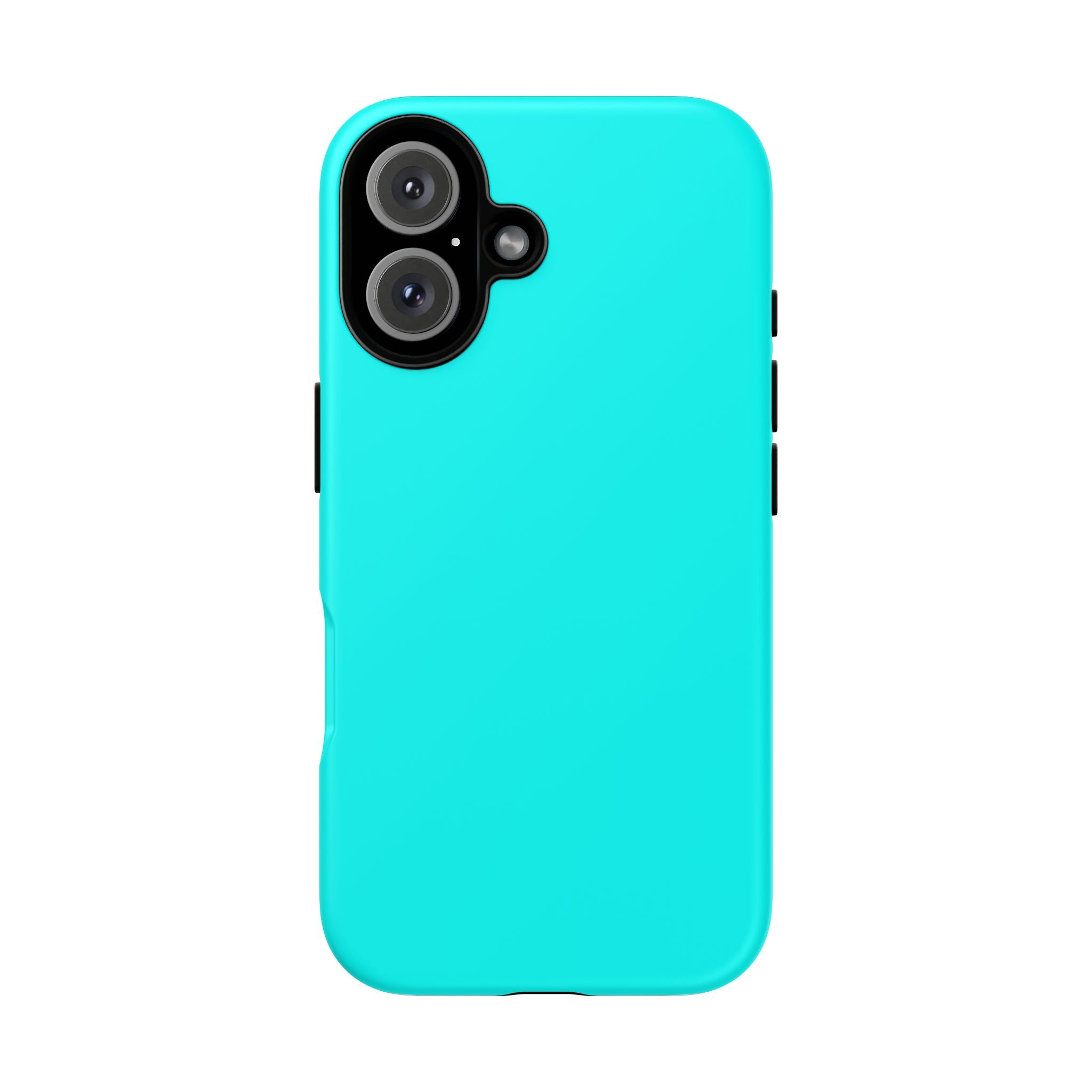 Turquoise Tough Phone Case — Durable Slim Protection for iPhone